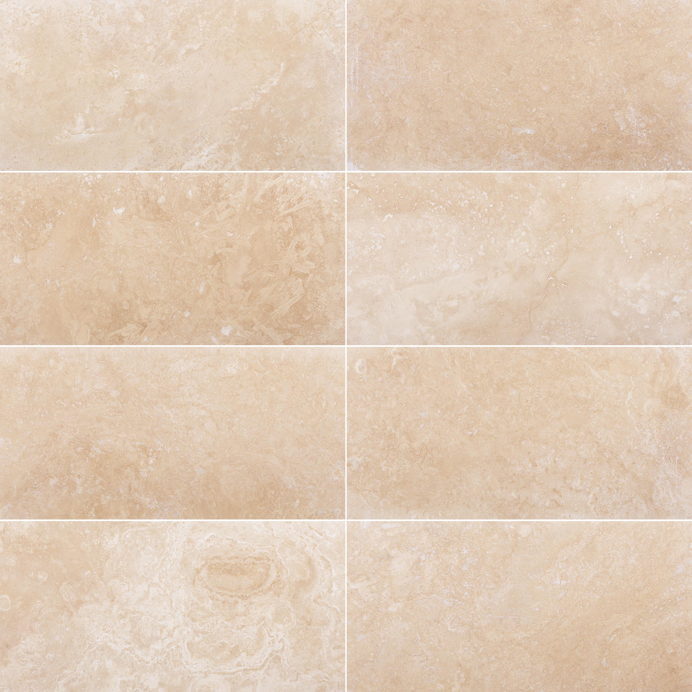 IVORY PREMIUM: Vein Cut Field Tile (12"×24"×1/2" | filled & honed)