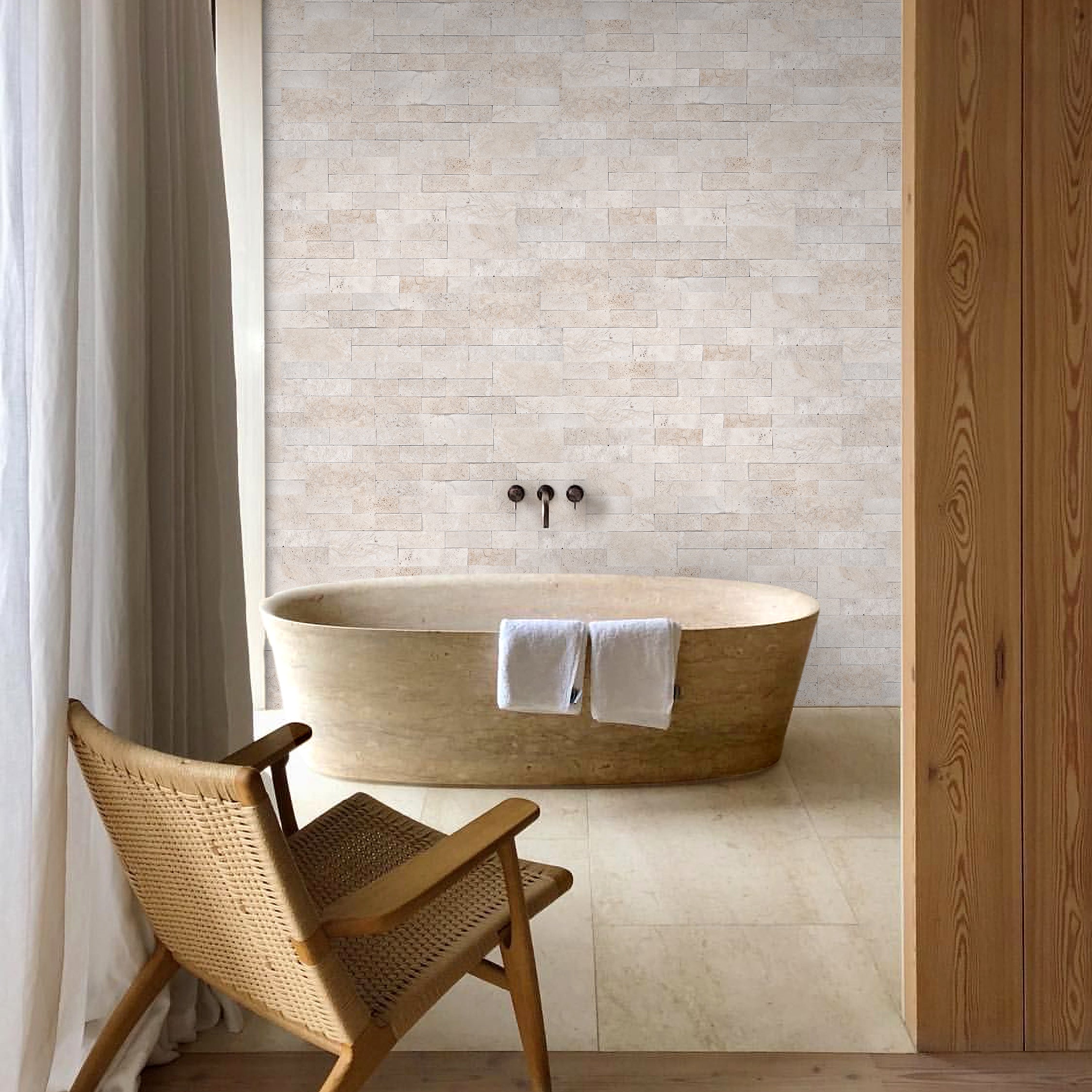 IVORY PREMIUM: Wall Veneer (8"×24"×1"–1 1/2" | tumbled)