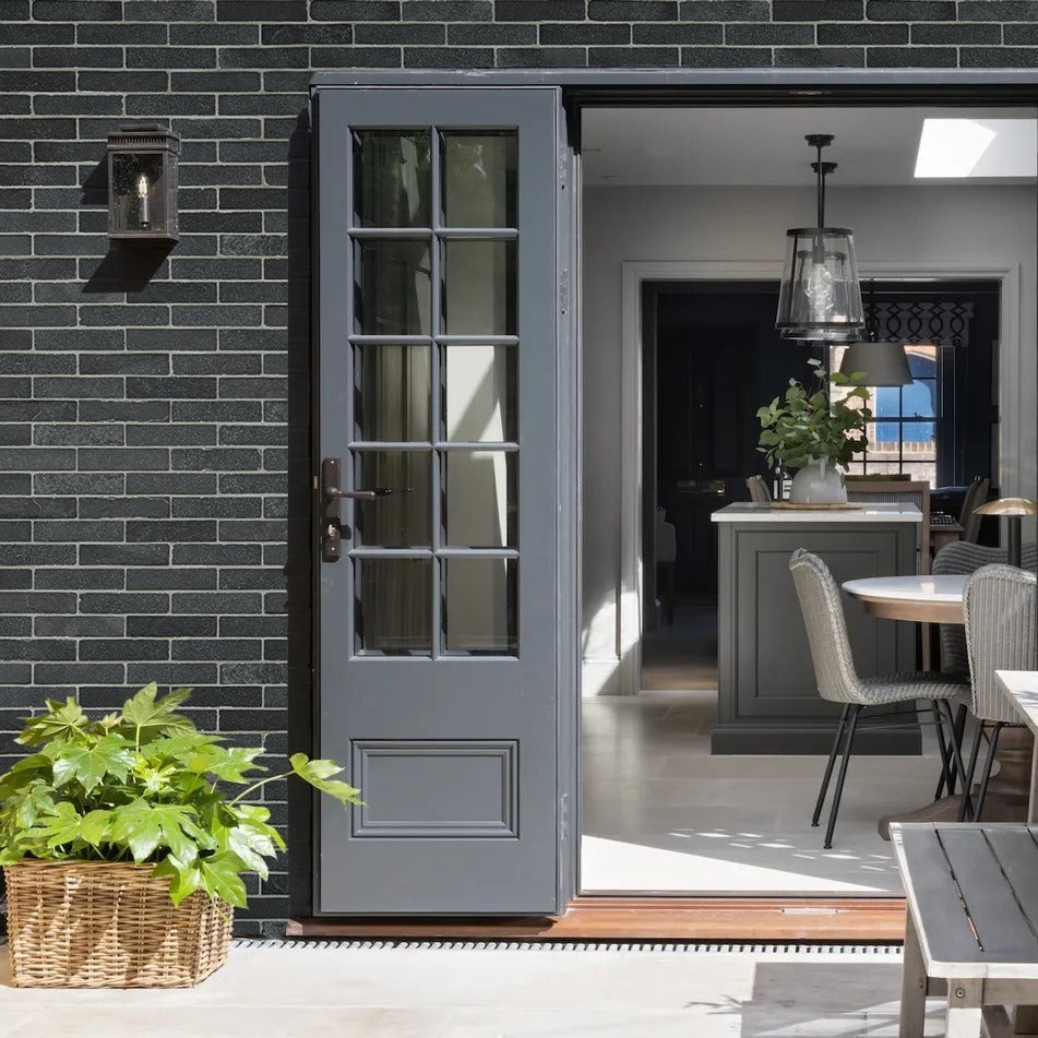 LIME BLACK: Wall Veneer (6"×24"×3/8" | tumbled)