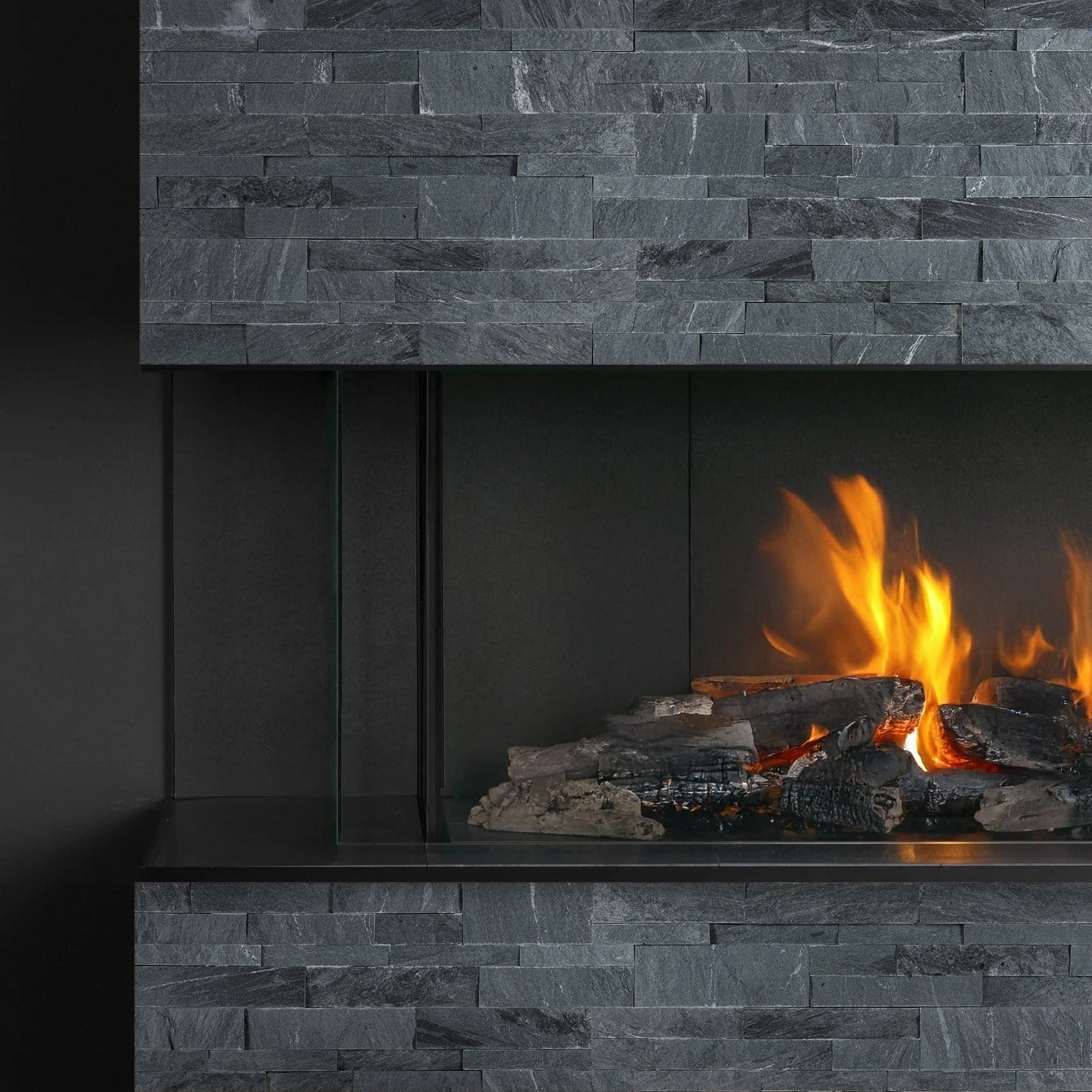 MARINE BLACK: Wall Panels (6"×24"×1/2"–1 1/8" | natural cleft)