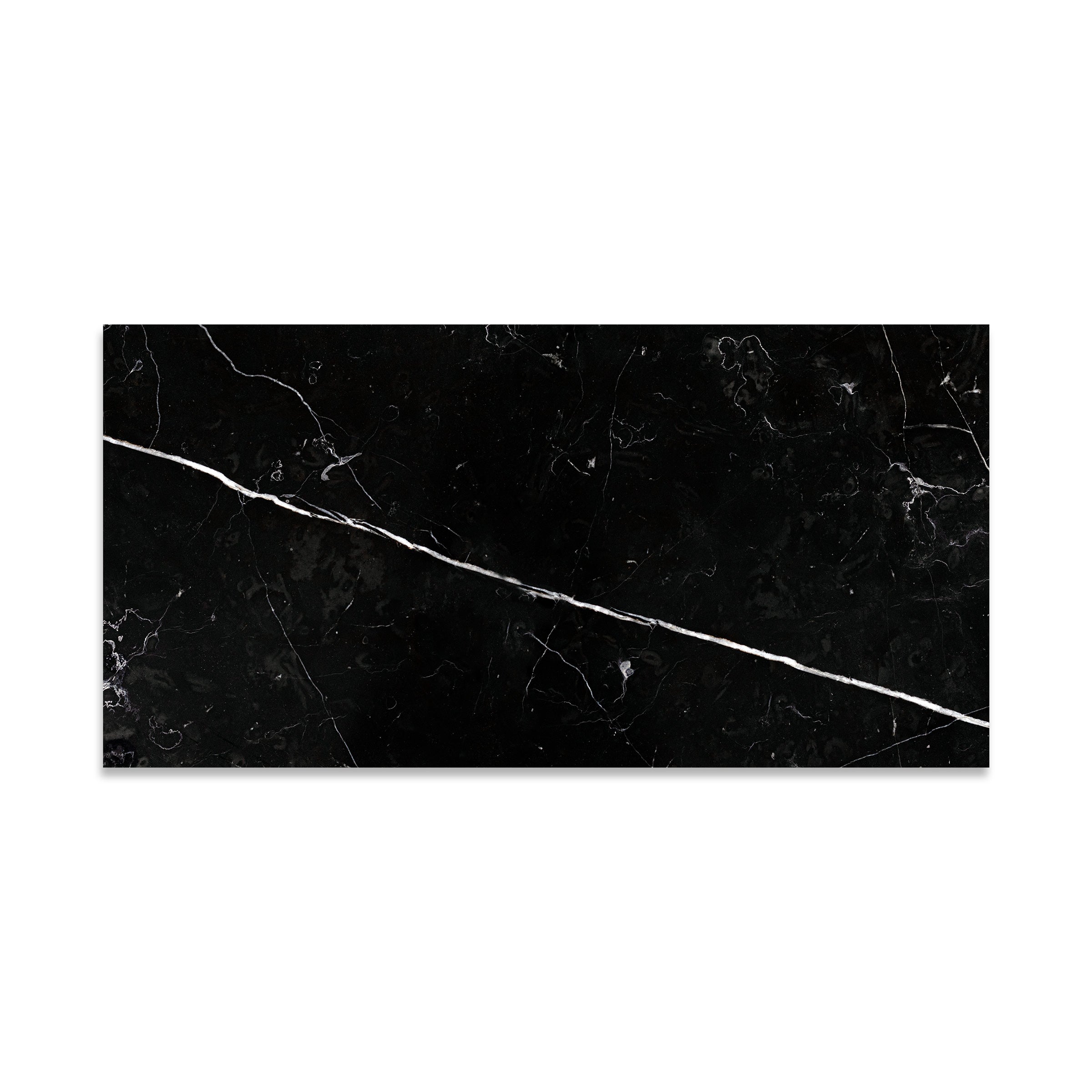 NEGRO MARQUINA: Field Tile (12"×24"×3/8" | polished)