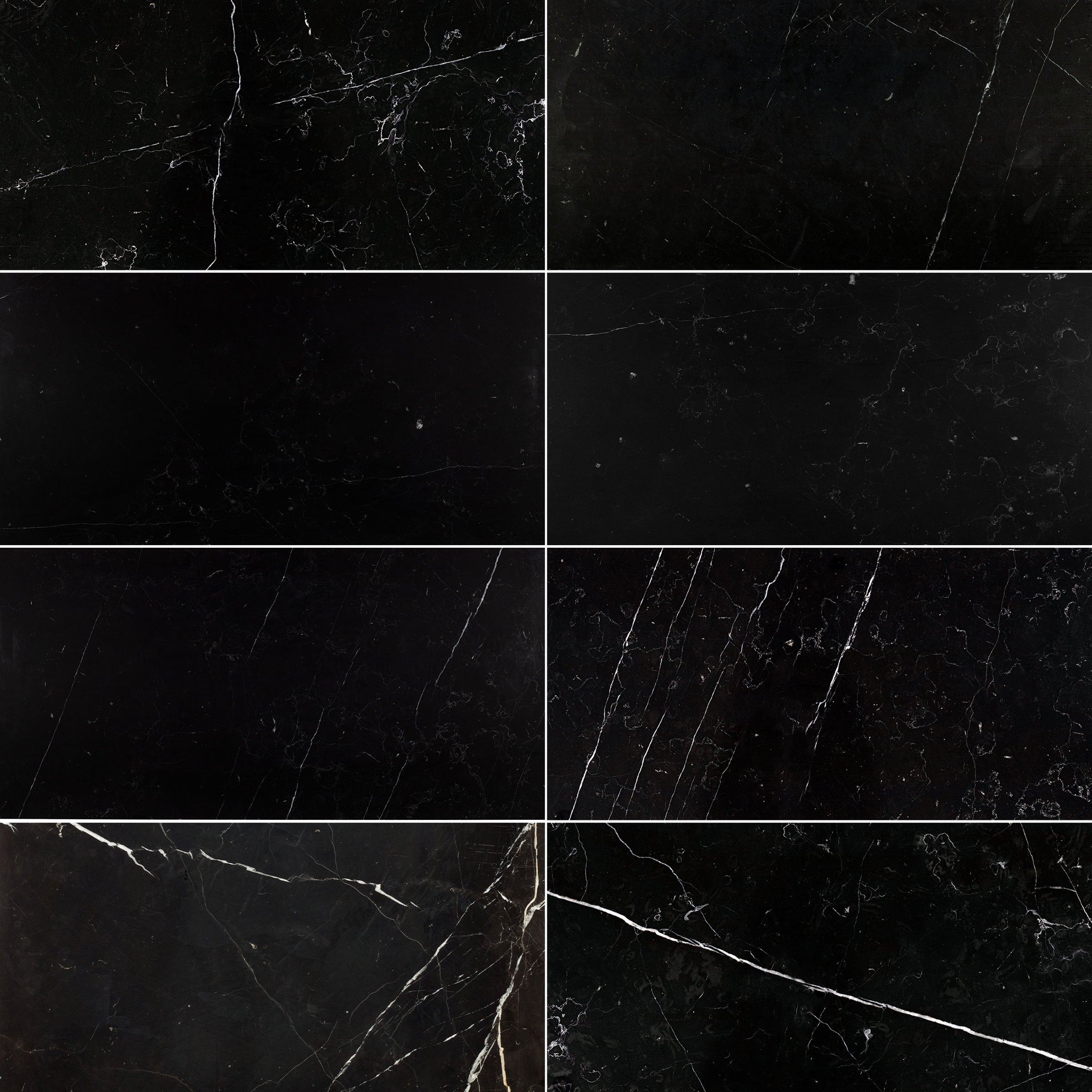 NEGRO MARQUINA: Field Tile (12"×24"×3/8" | polished)