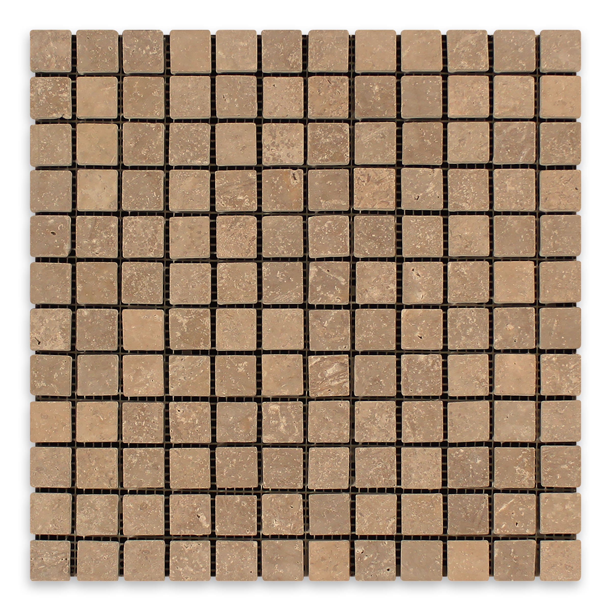 NOCE PREMIUM: 1" Straight Stack Mosaic (12"×12"×3/8" | tumbled)