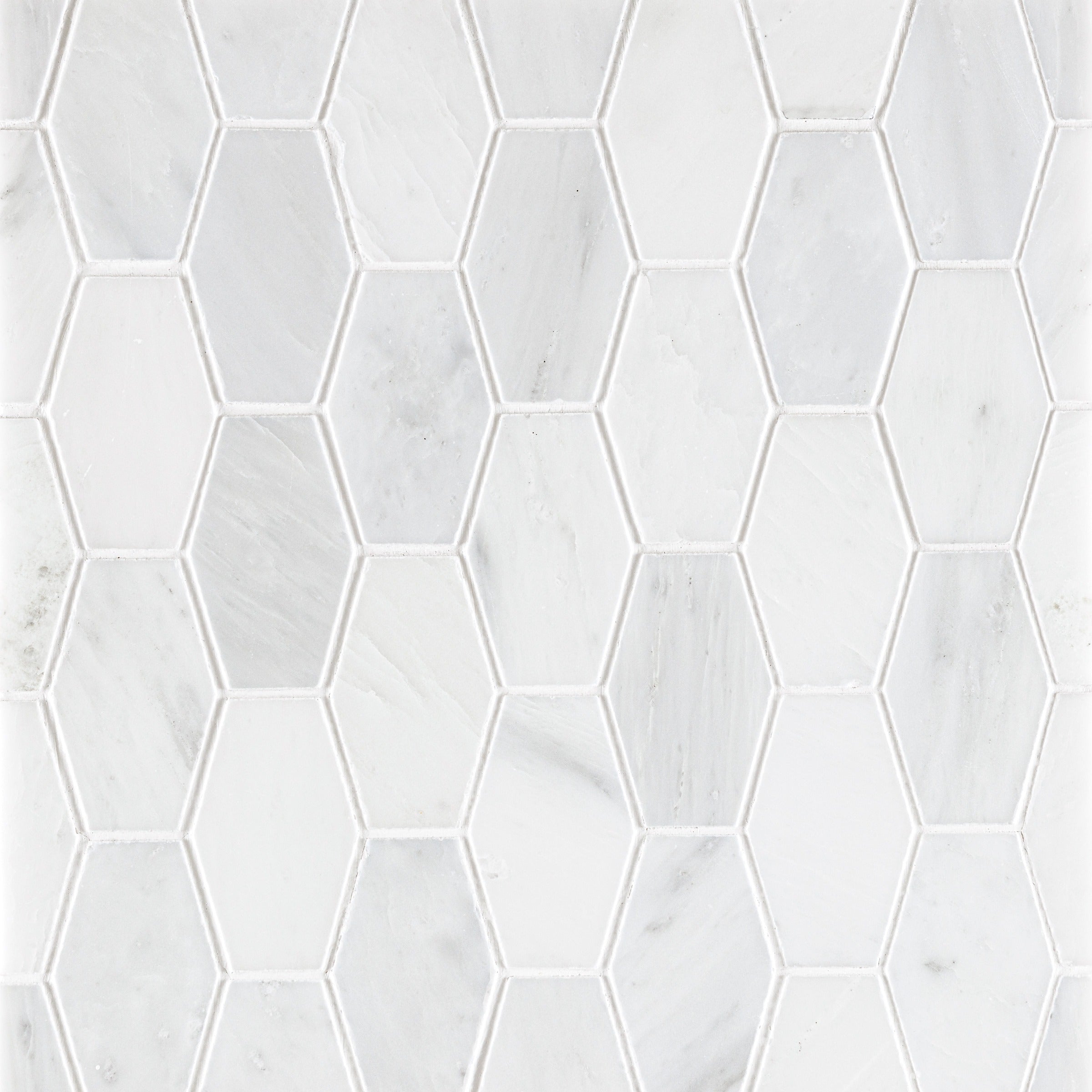 ORIENTAL WHITE: Hexagonal Mosaic (12"Γ12"Γ3/8" | honed)