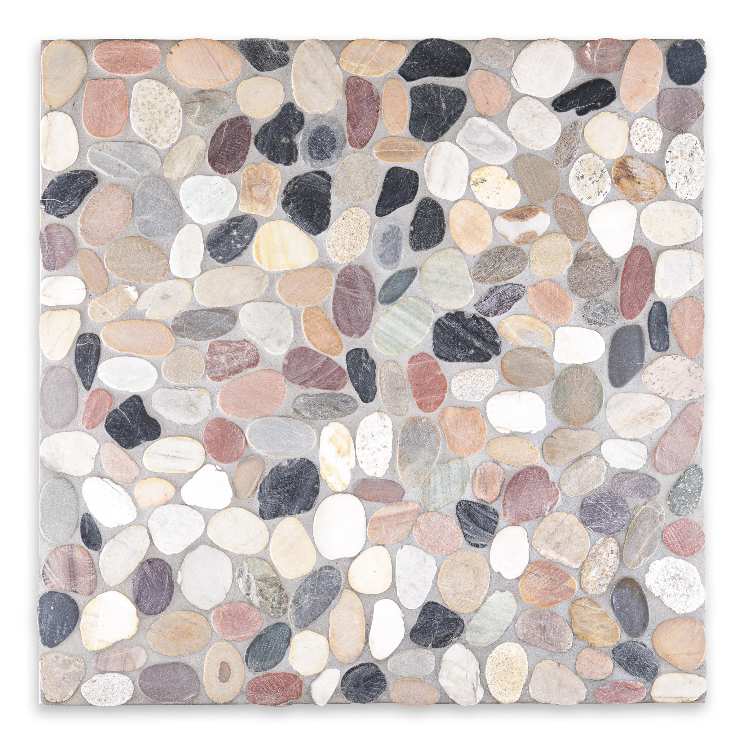 PEBBLE TILES: Mosaic (12"Γ12"Γ3/8" | matte) (4)