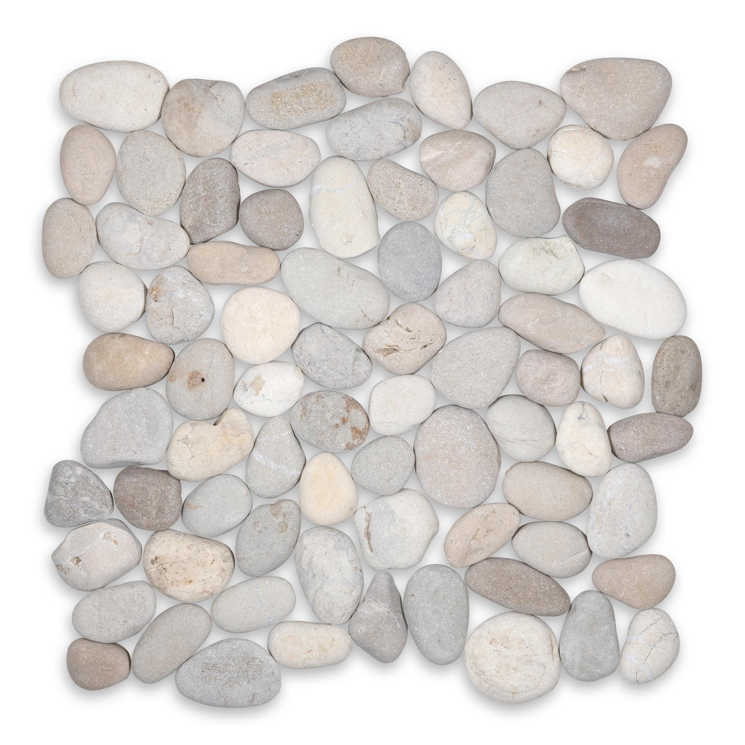 PEBBLE TILES: Round Mosaic (12"×12"×3/8" | matte) (4)