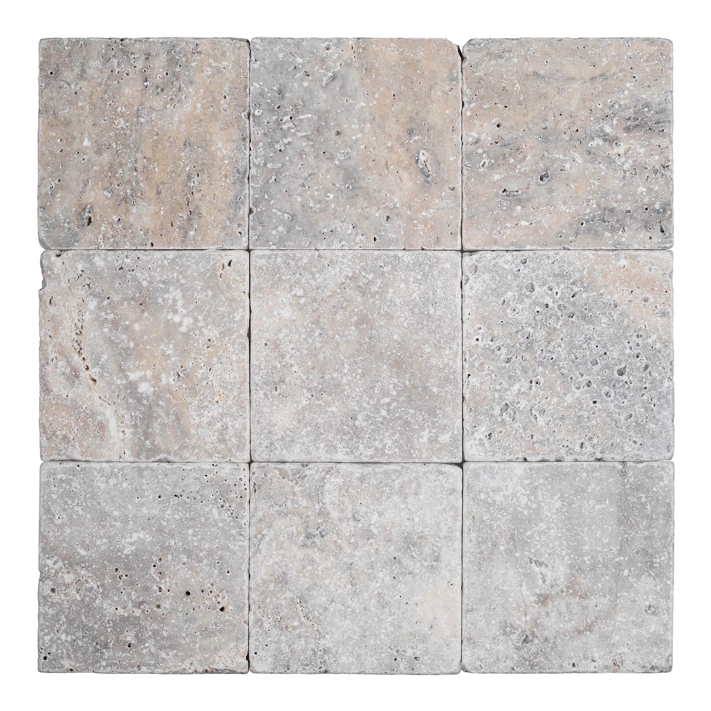 SILVER PREMIUM: Field Tile (4"×4"×3/8" | tumbled)