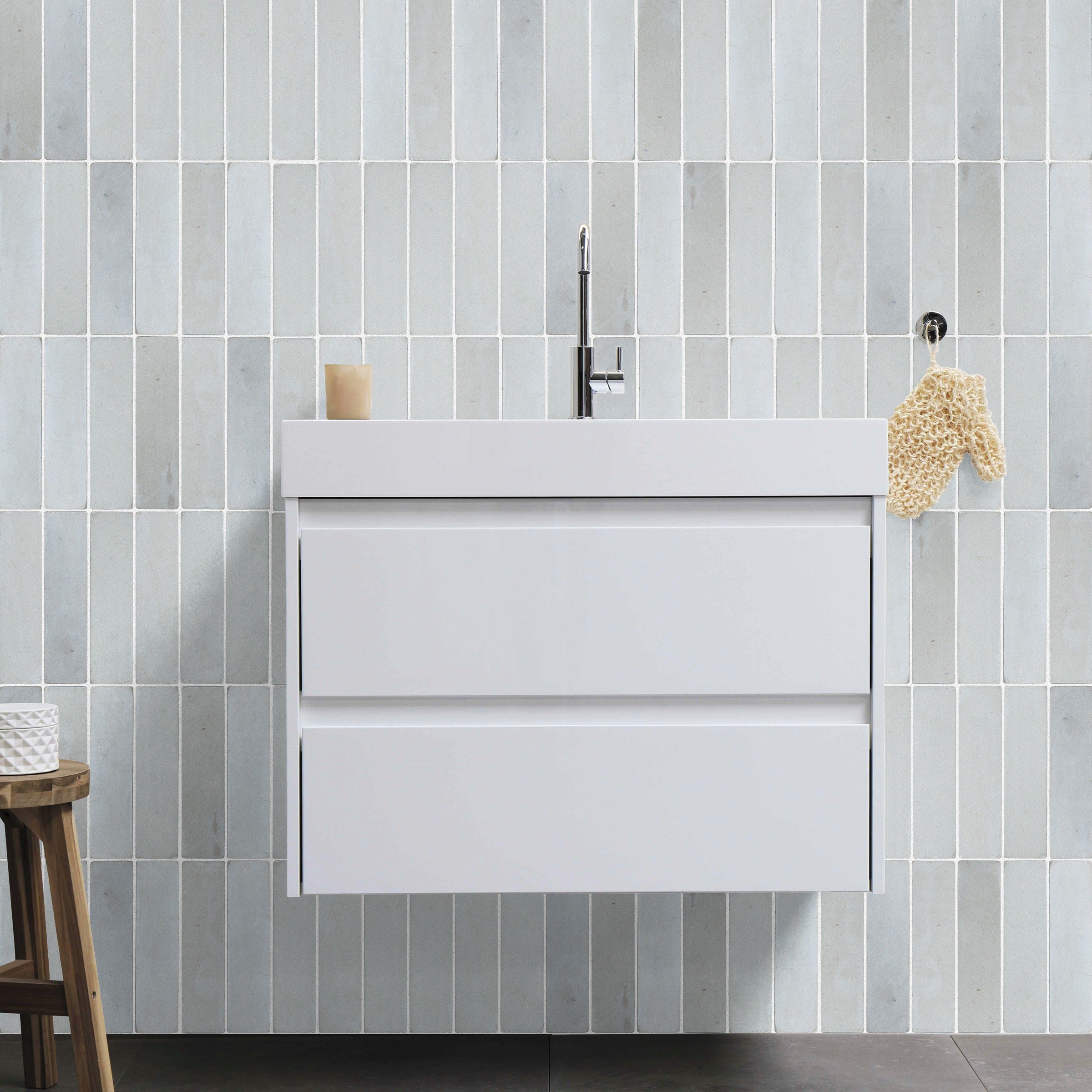 SKYLINE BLEND: Brick Offset Wall Veneer (6"×24"×3/8" | bush-hammered & tumbled)