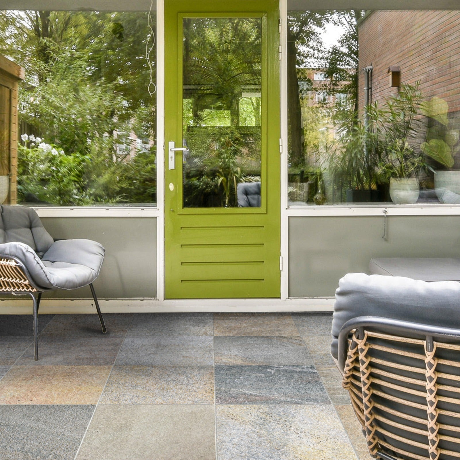 SUNWOOD: Versailles Pattern Pavers (16"×16"×1 3/16" | natural cleft)
