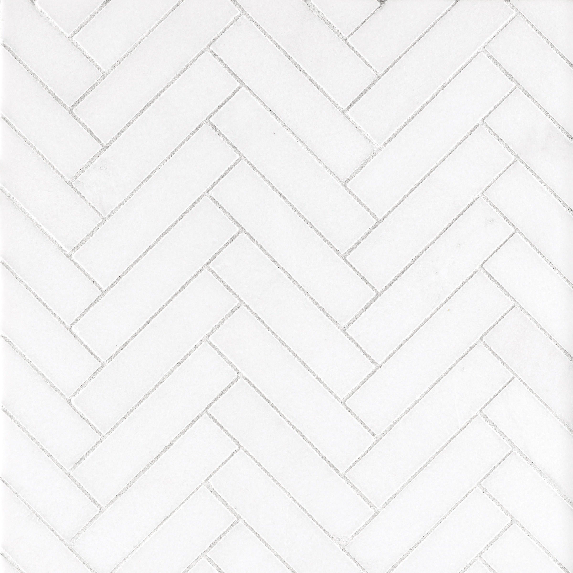 THASSOS WHITE: 1" x 4" Herringbone Mosaic (10 1/2"Γ11 1/4"Γ3/8" | honed)