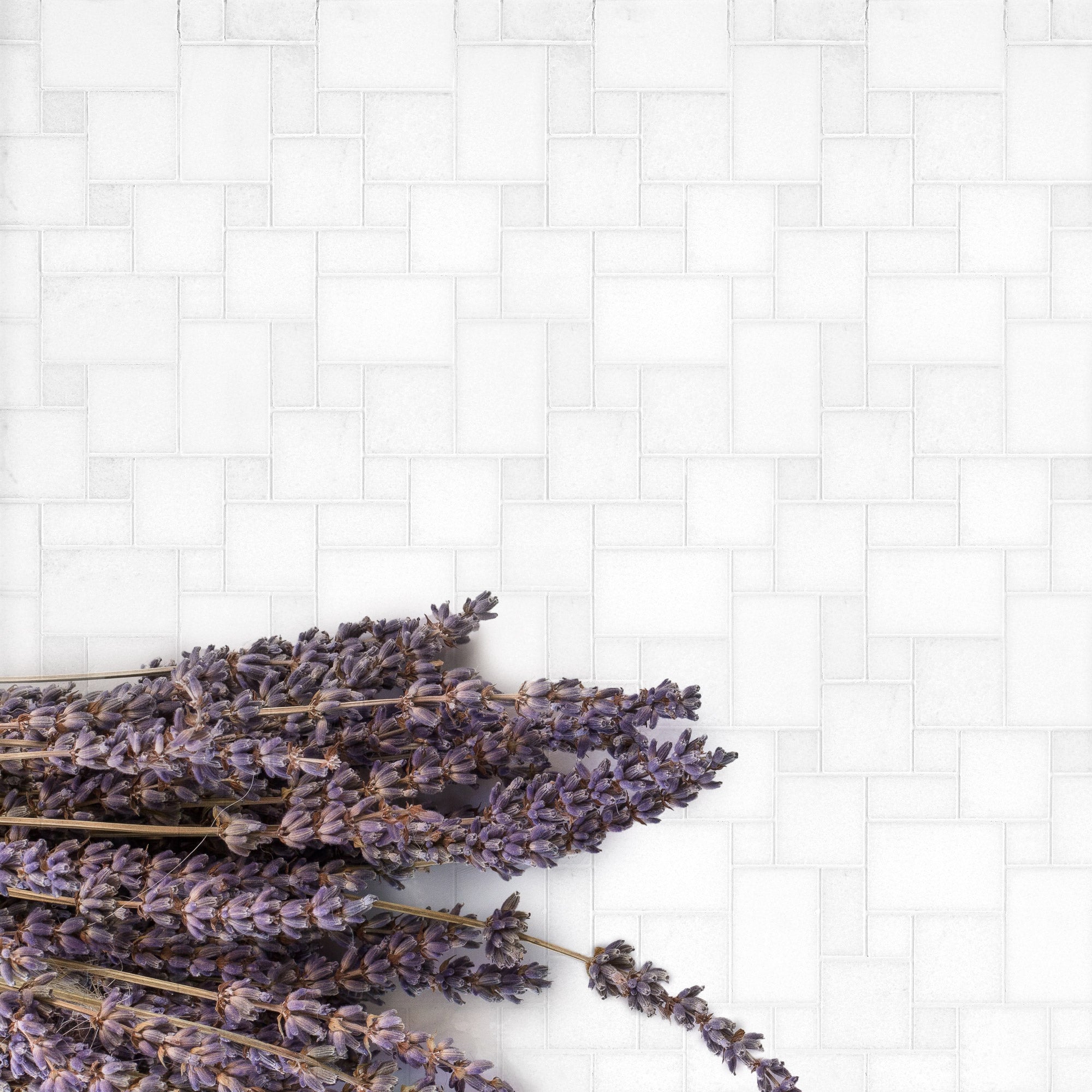 THASSOS WHITE: Versailles Pattern Mosaic (11 3/4"Γ11 3/4"Γ3/8" | polished)