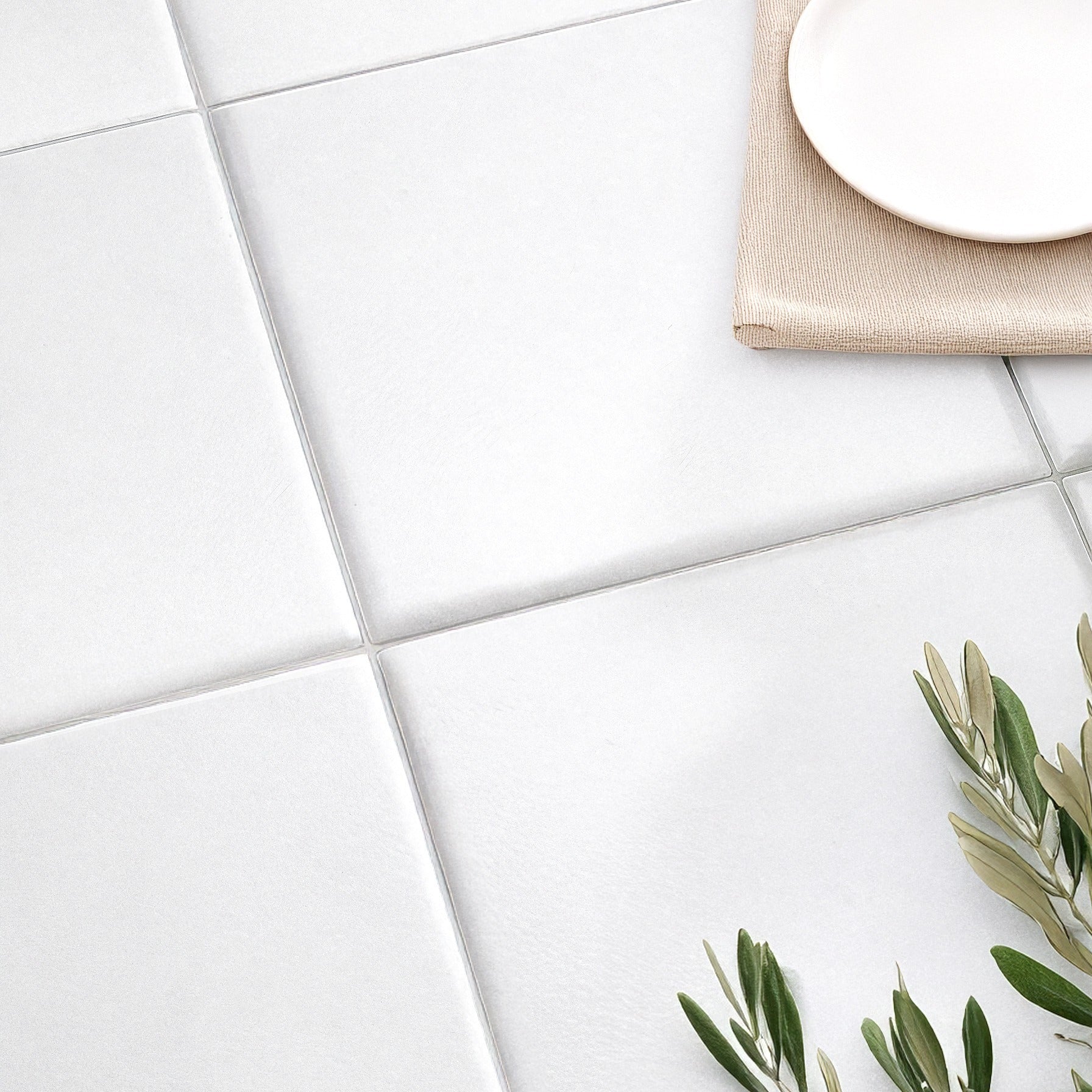 THASSOS WHITE: Field Tile (12"×12"×3/8" | tumbled)
