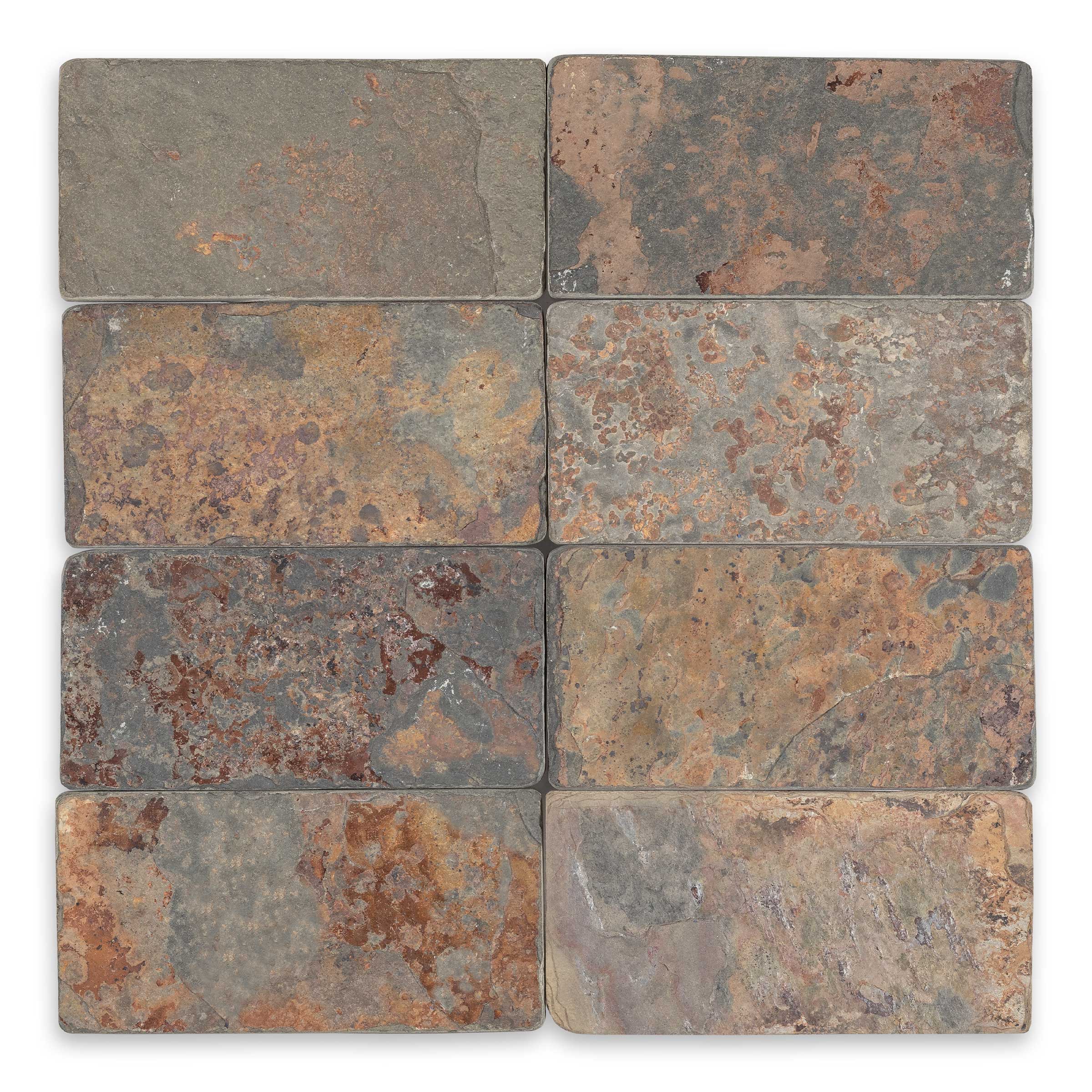 MULTI COLOR: Field Tile (3"×6"×3/8" | tumbled)