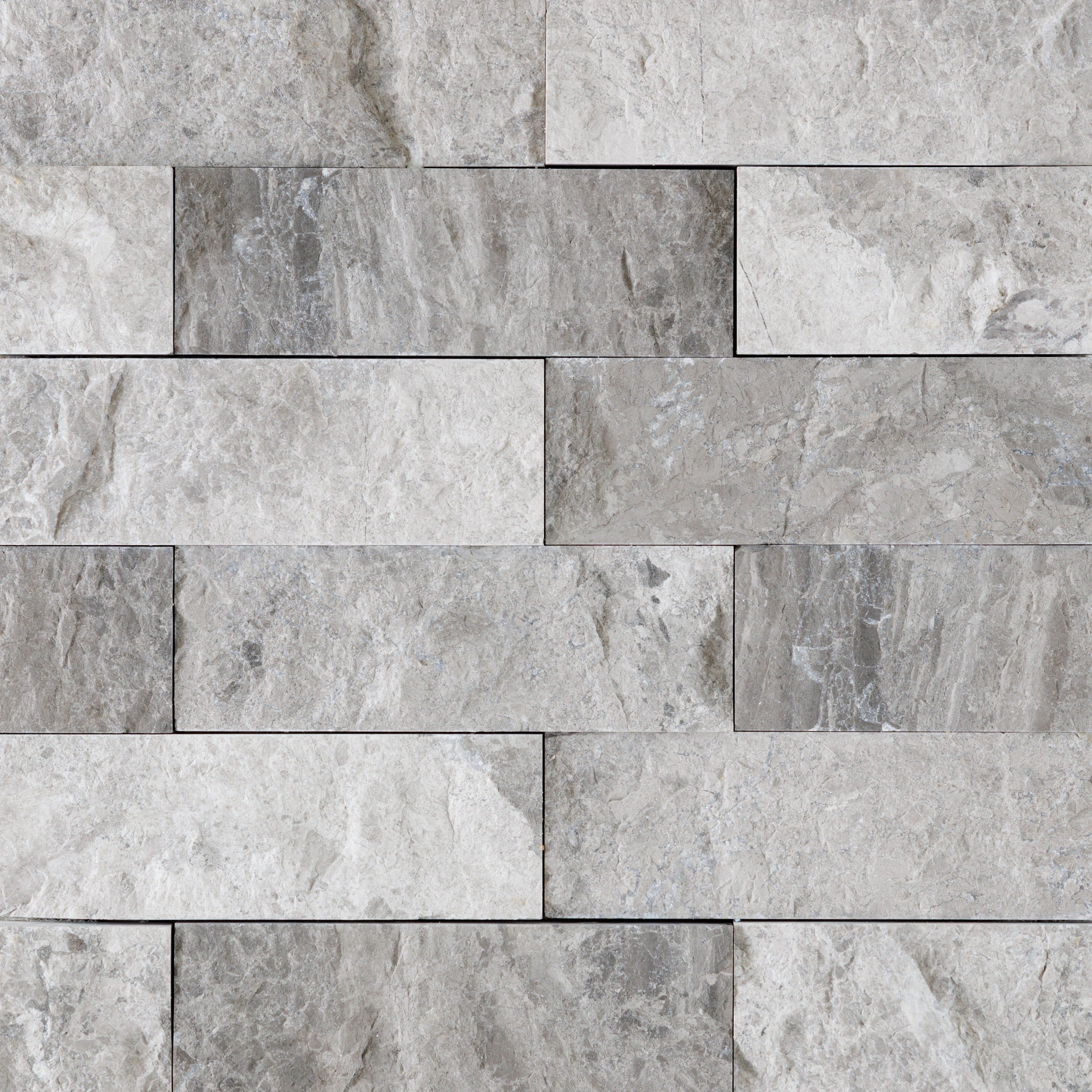 TUNDRA GREY: Brick Offset Mosaic (12"Γ12"Γ3/8" | split-face)