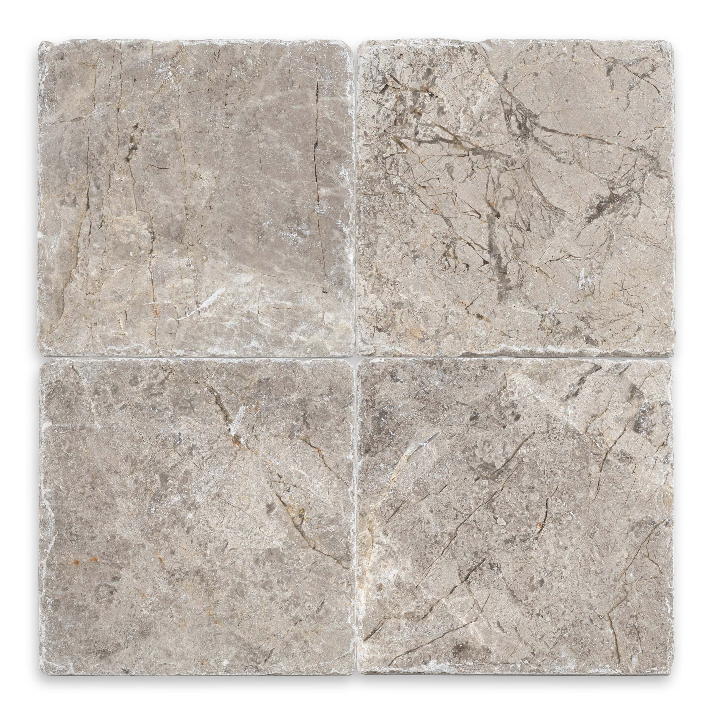 TUNDRA GREY: Field Tile (6"×6"×3/8" | tumbled)