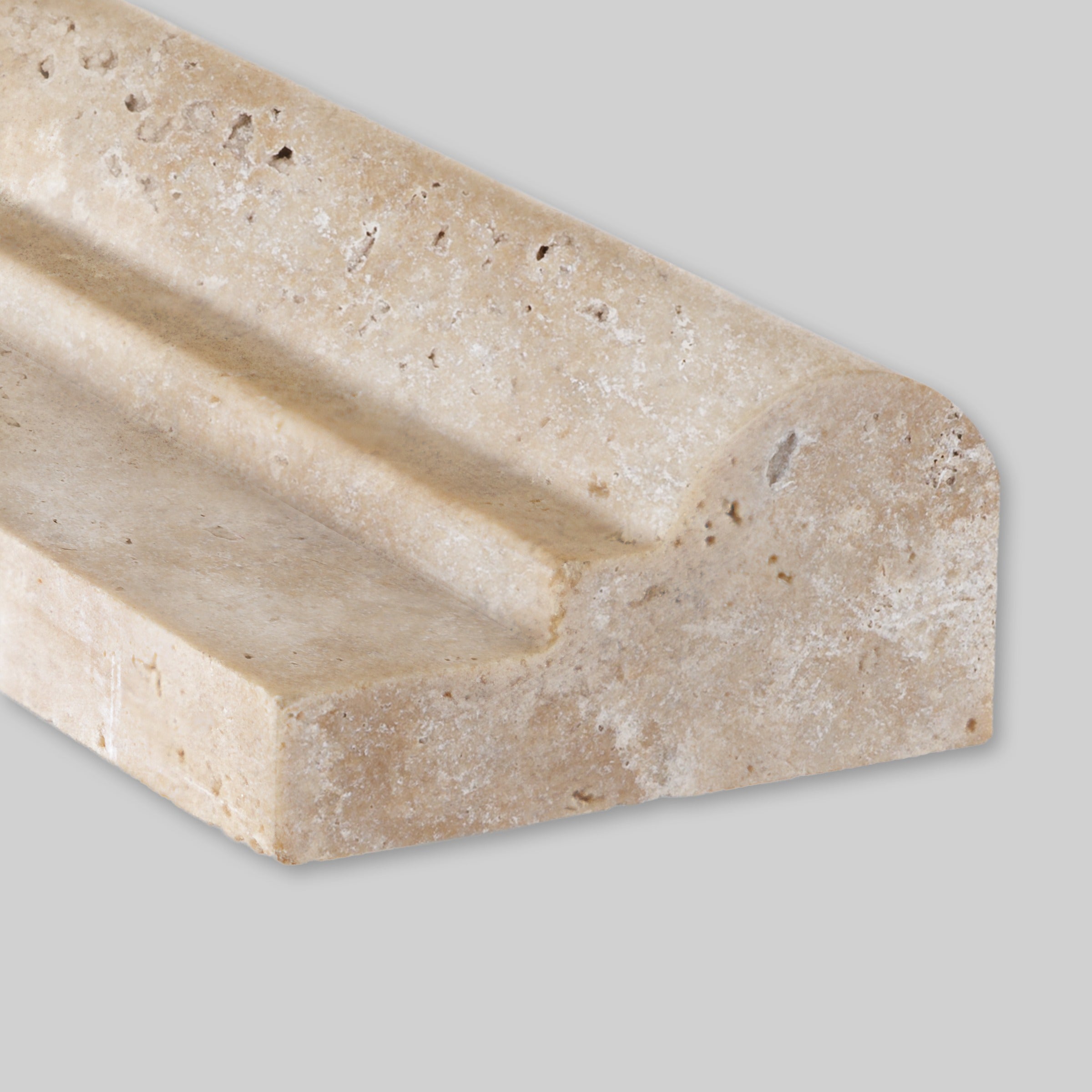 WALNUT: 1" Straight Stack Mosaic (12"×12"×3/8" | tumbled)