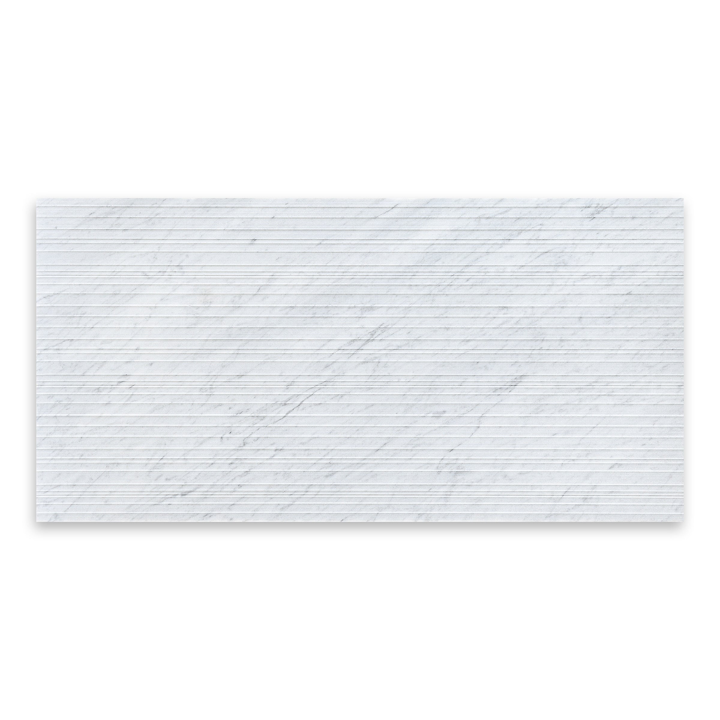 WHITE CARRARA: Field Tile (18"×36"×3/8" | horizon)