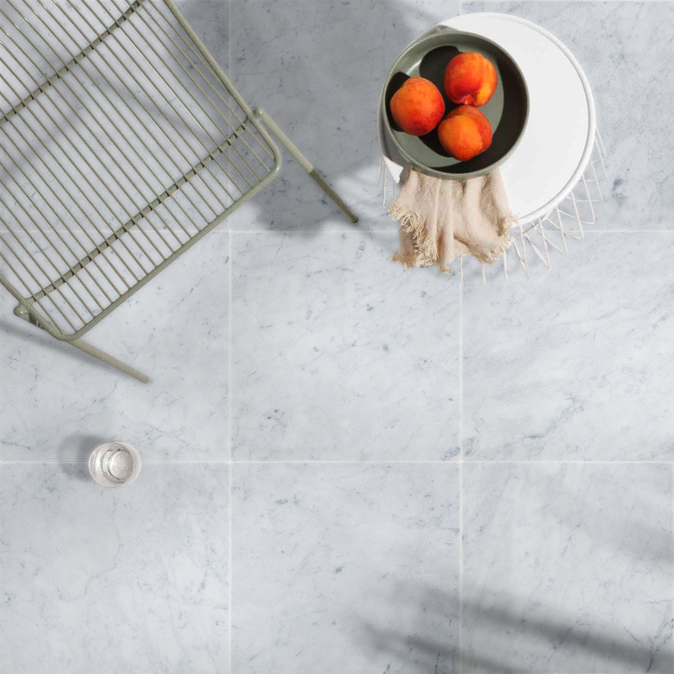 WHITE CARRARA: Field Tile (12"×12"×3/8" | tumbled)