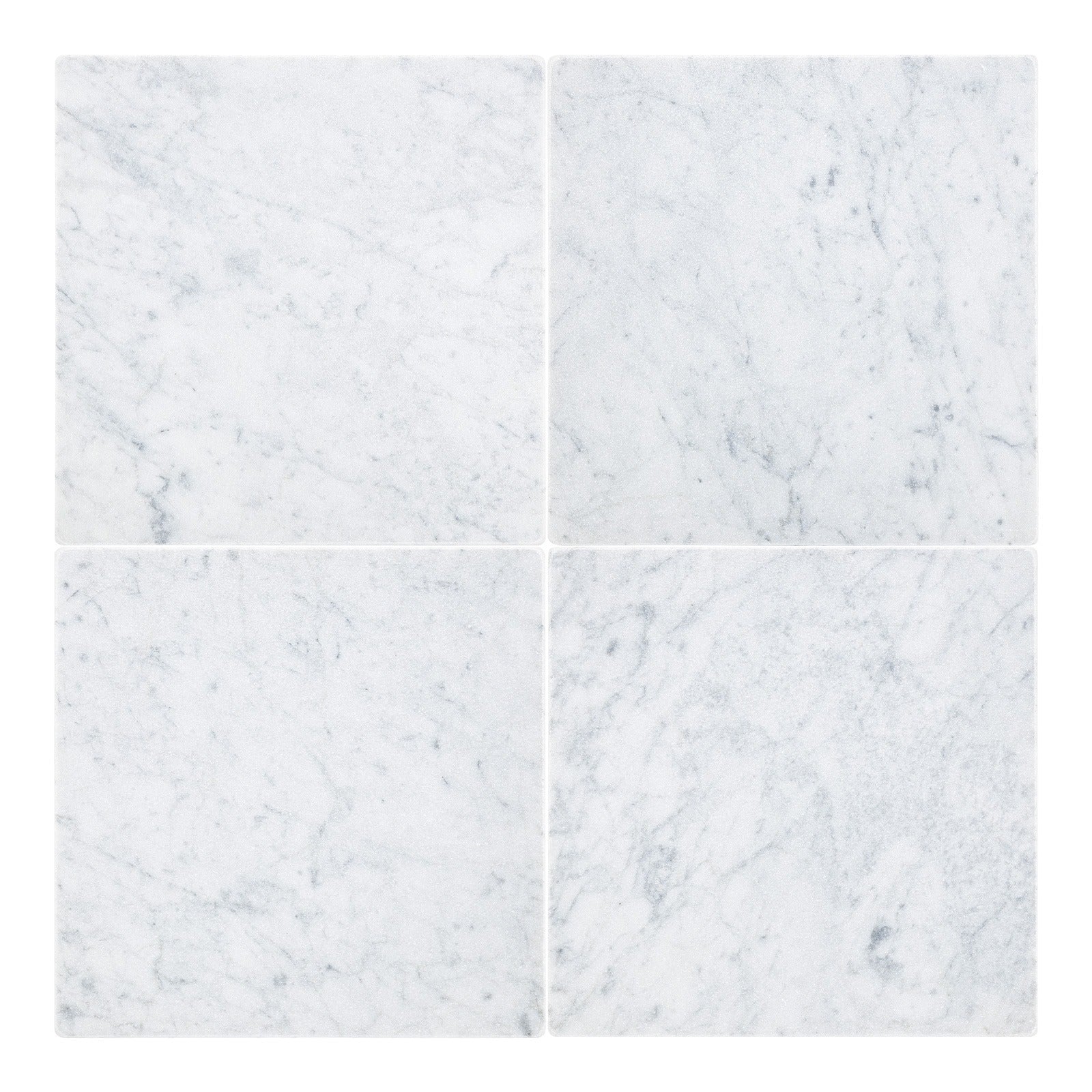 WHITE CARRARA: Field Tile (12"×12"×3/8" | tumbled)