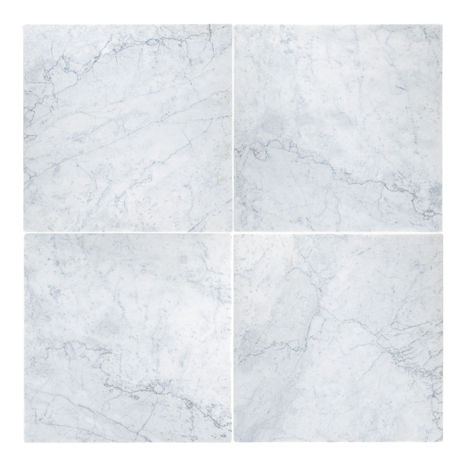 WHITE CARRARA: Field Tile (18"×18"×3/8" | tumbled)