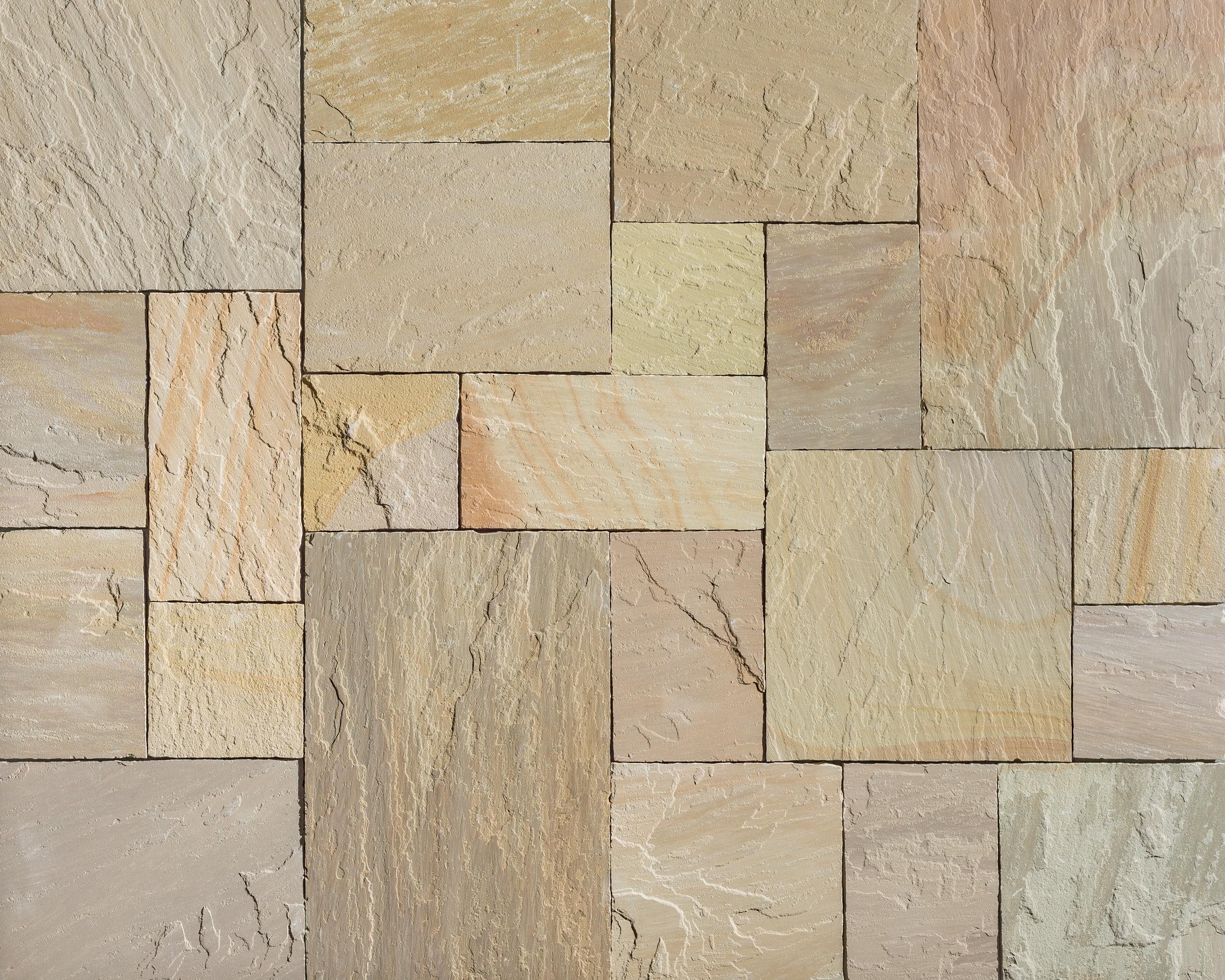 Artisan Flagstone Tennessee Tan pavers by Old World Flagstone, primary product image, 24.0" x 36.0" size. Premium stone veneer for exterior and interior walls.