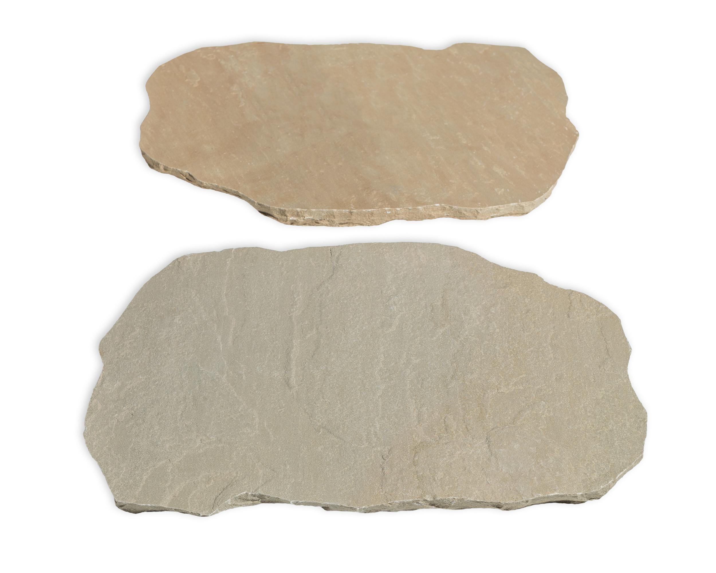 Classic Stepping Stone Tennessee Tan step by Old World Flagstone, primary product image, 16.0" x 22.0" size. Premium stone veneer for exterior and interior walls.