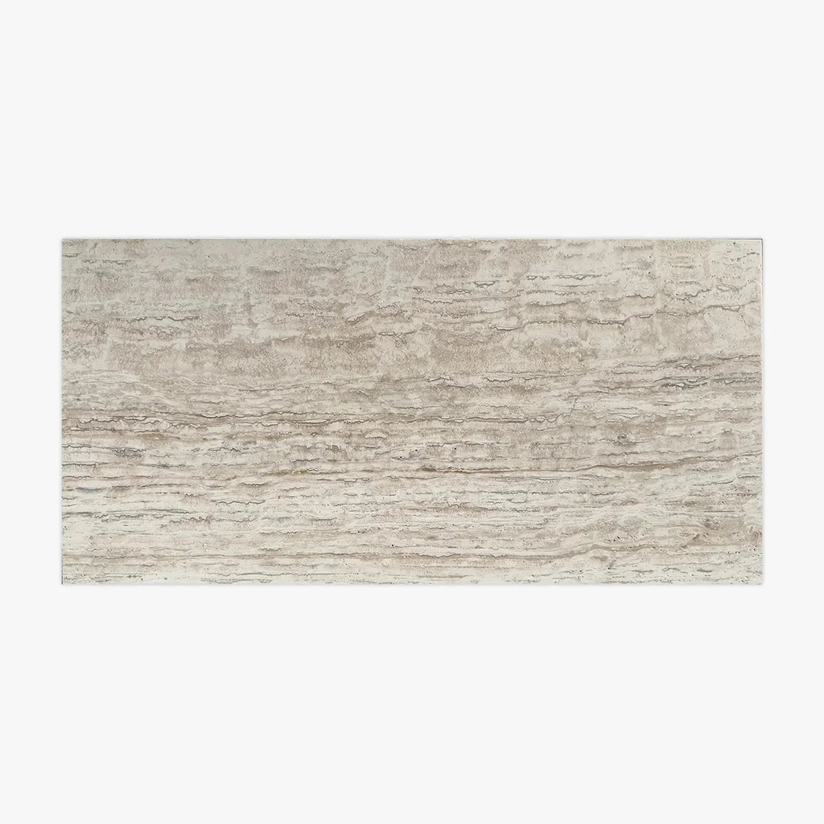 Essentials Natural Stone Gray field tile, primary product image. Premium travertine for floors and walls.
