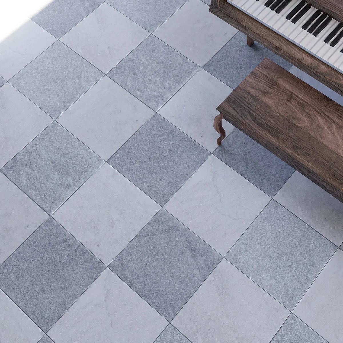 Checkerboard Patterns Multicolor checkerboard tile, product image. Premium marble for floors and walls.