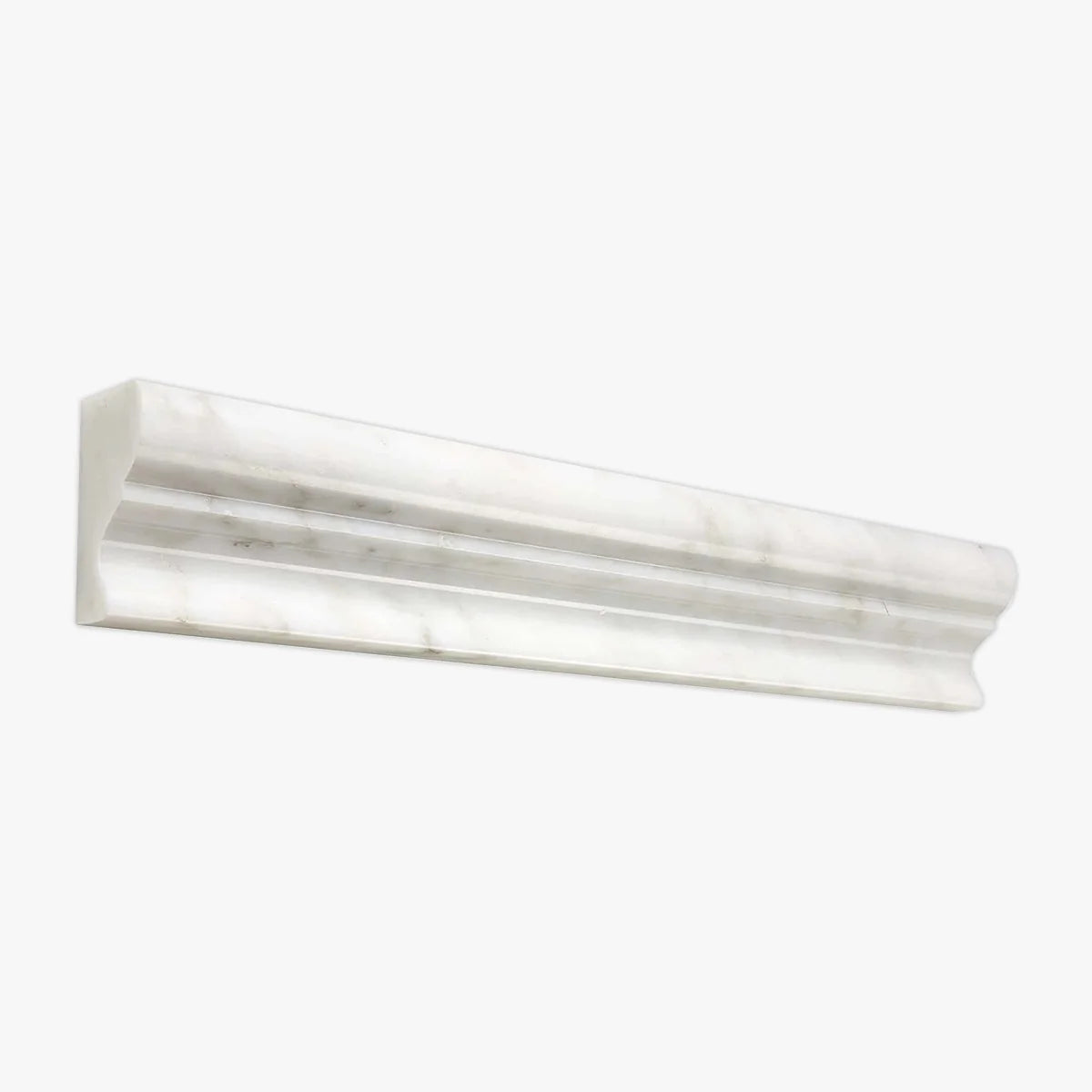 Asian Statuary Polished Marble White moulding, product image. Premium marble for floors and walls.
