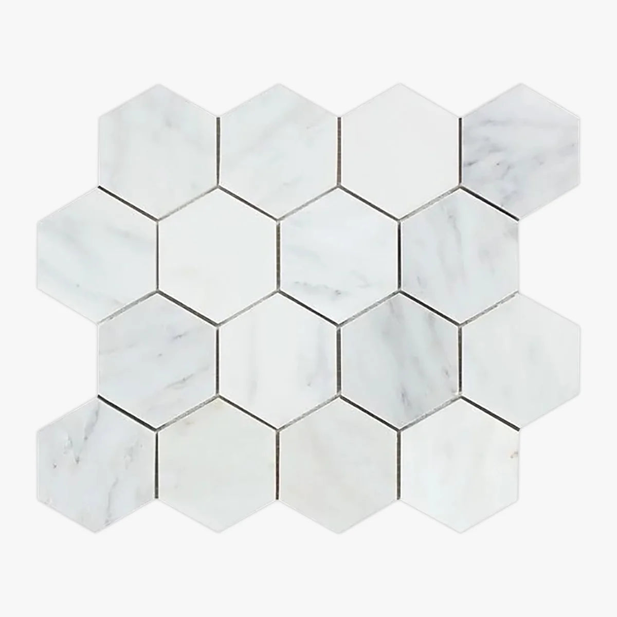 Asian Statuary Polished Marble White mosaic, primary product image. Premium marble for floors and walls.
