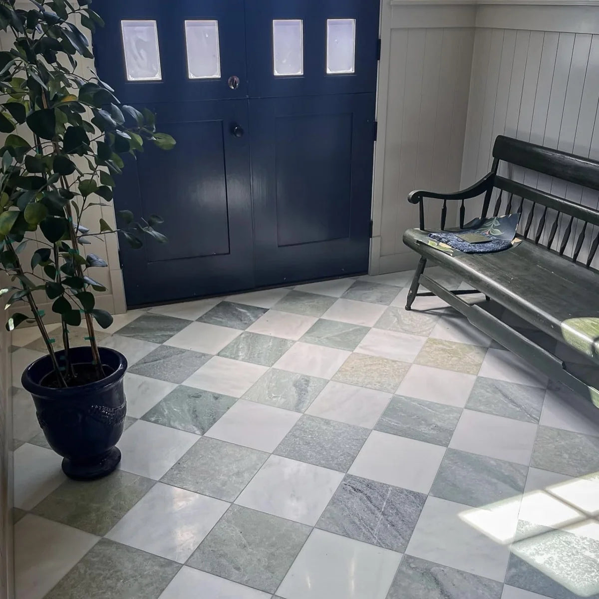 Essentials Natural Stone White field tile, product image. Premium marble for floors and walls.