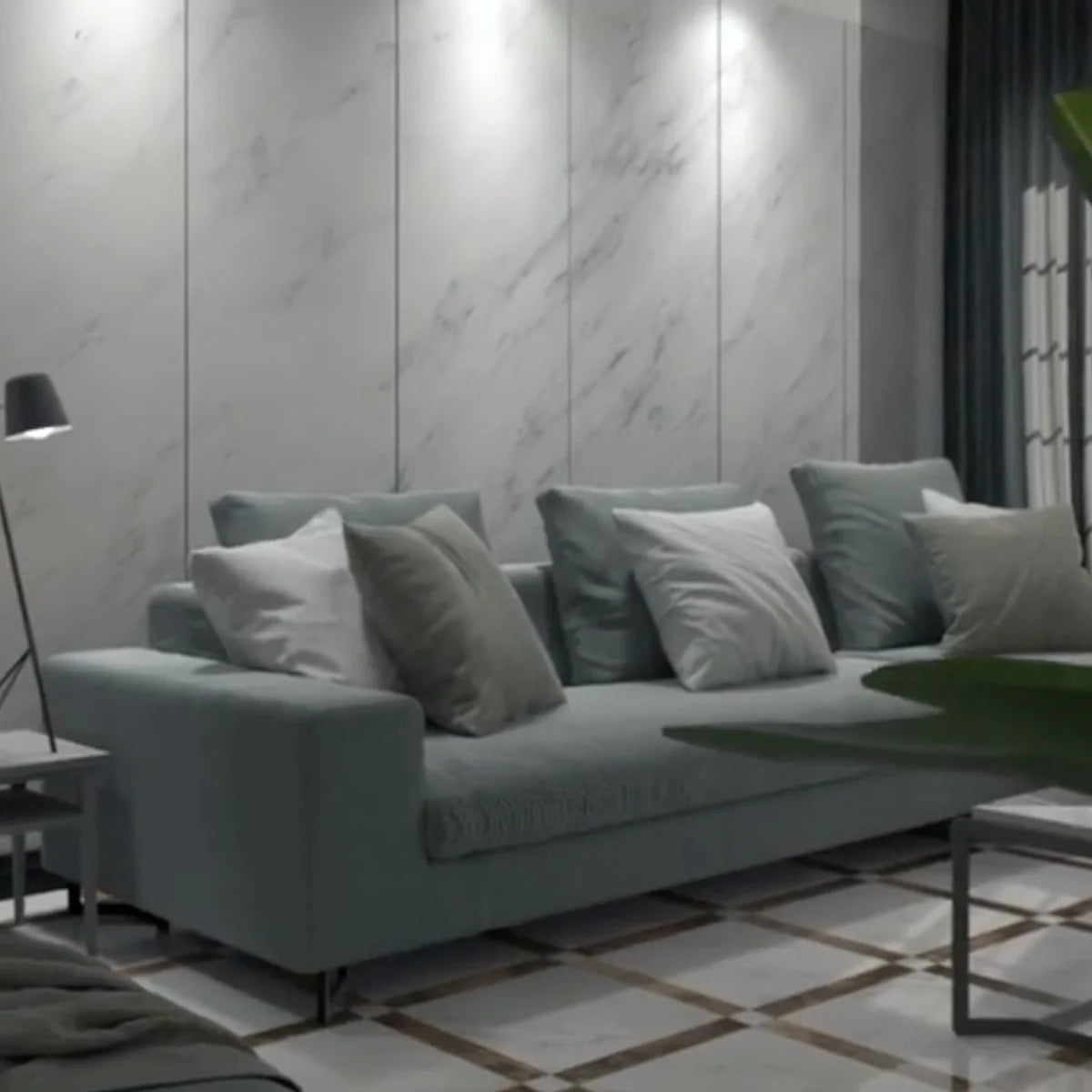 Essentials Natural Stone White field tile, product image. Premium marble for floors and walls.