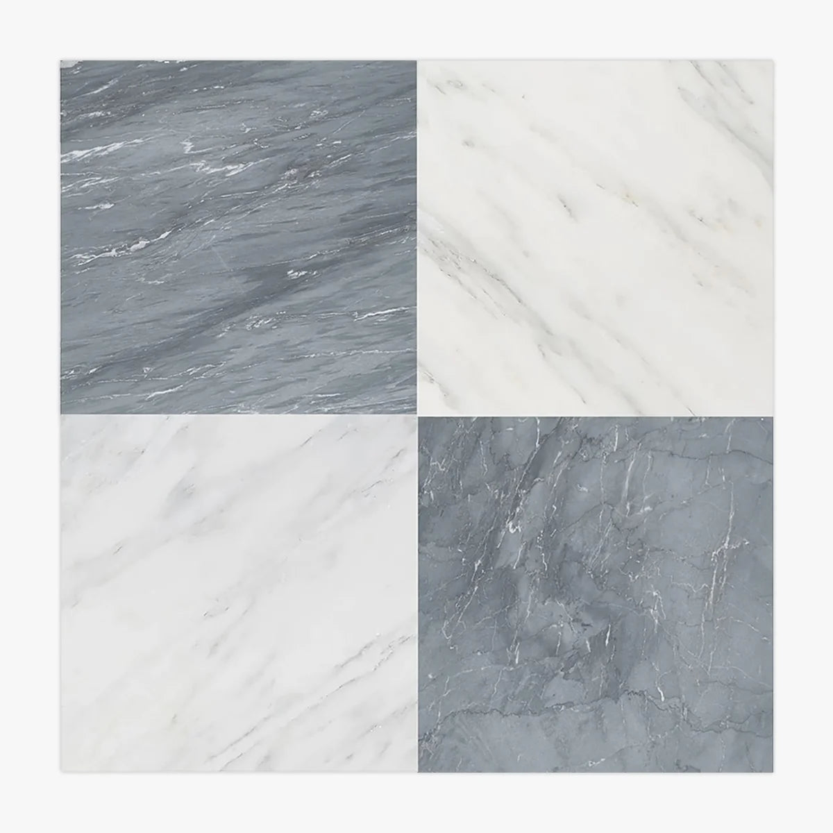 Checkerboard Patterns White checkerboard tile, primary product image. Premium marble for floors and walls.