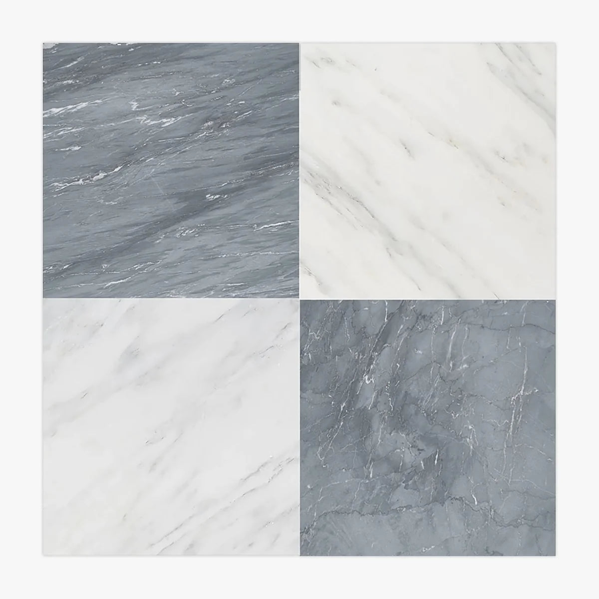 Checkerboard Patterns White checkerboard tile, primary product image. Premium marble for floors and walls.
