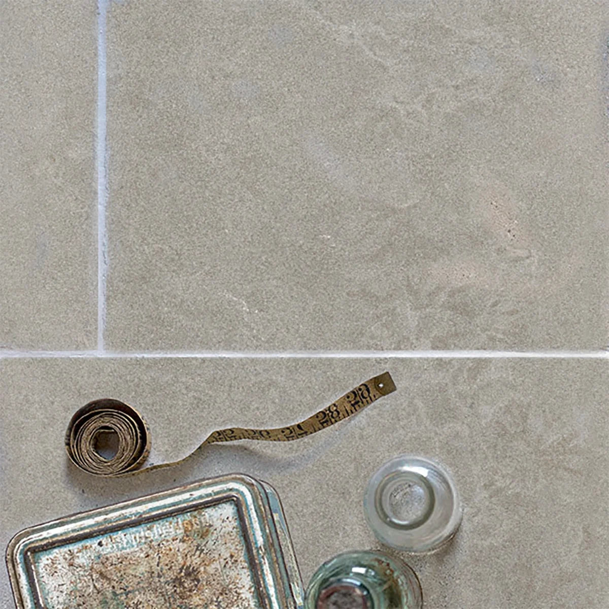 XXL Large Format White field tile, product image. Premium limestone for floors and walls.