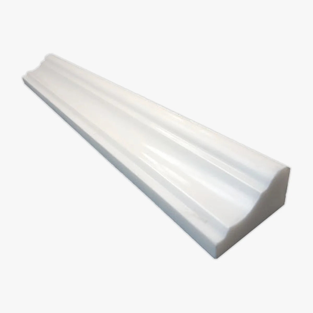 Bianco Dolomite Polished Marble White moulding, primary product image. Premium dolomite for floors and walls.