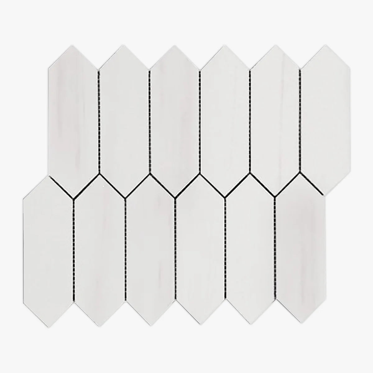 Bianco Dolomite Polished Marble White mosaic, primary product image. Premium dolomite for floors and walls.
