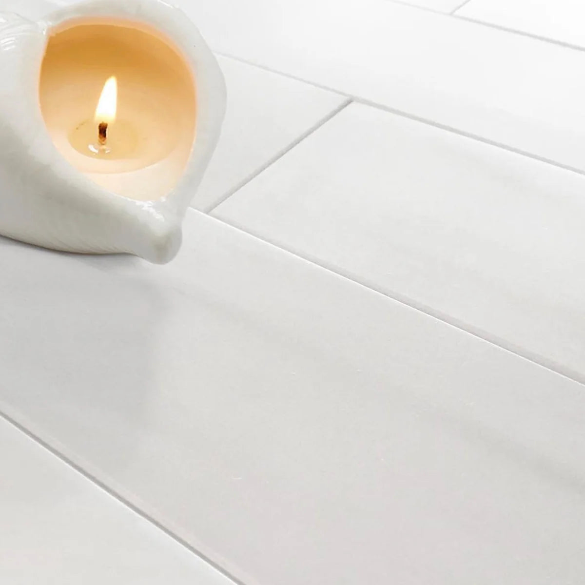 Bianco Dolomite Honed Marble White field tile, product image. Premium dolomite for floors and walls.