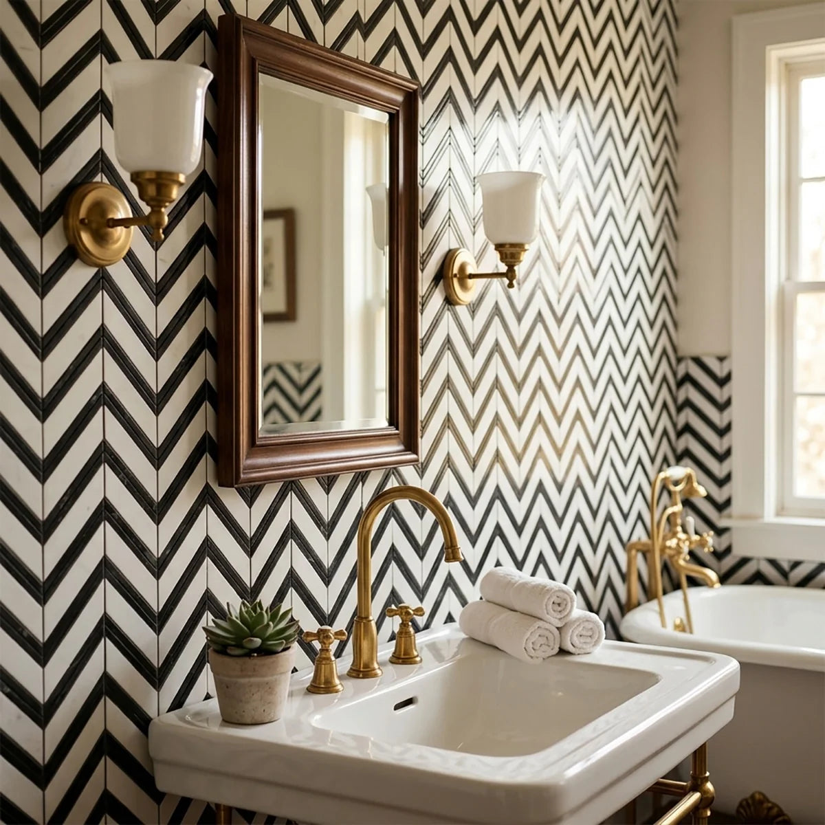 Calacatta Gold Honed Marble White mosaic, product image. Premium marble for floors and walls.