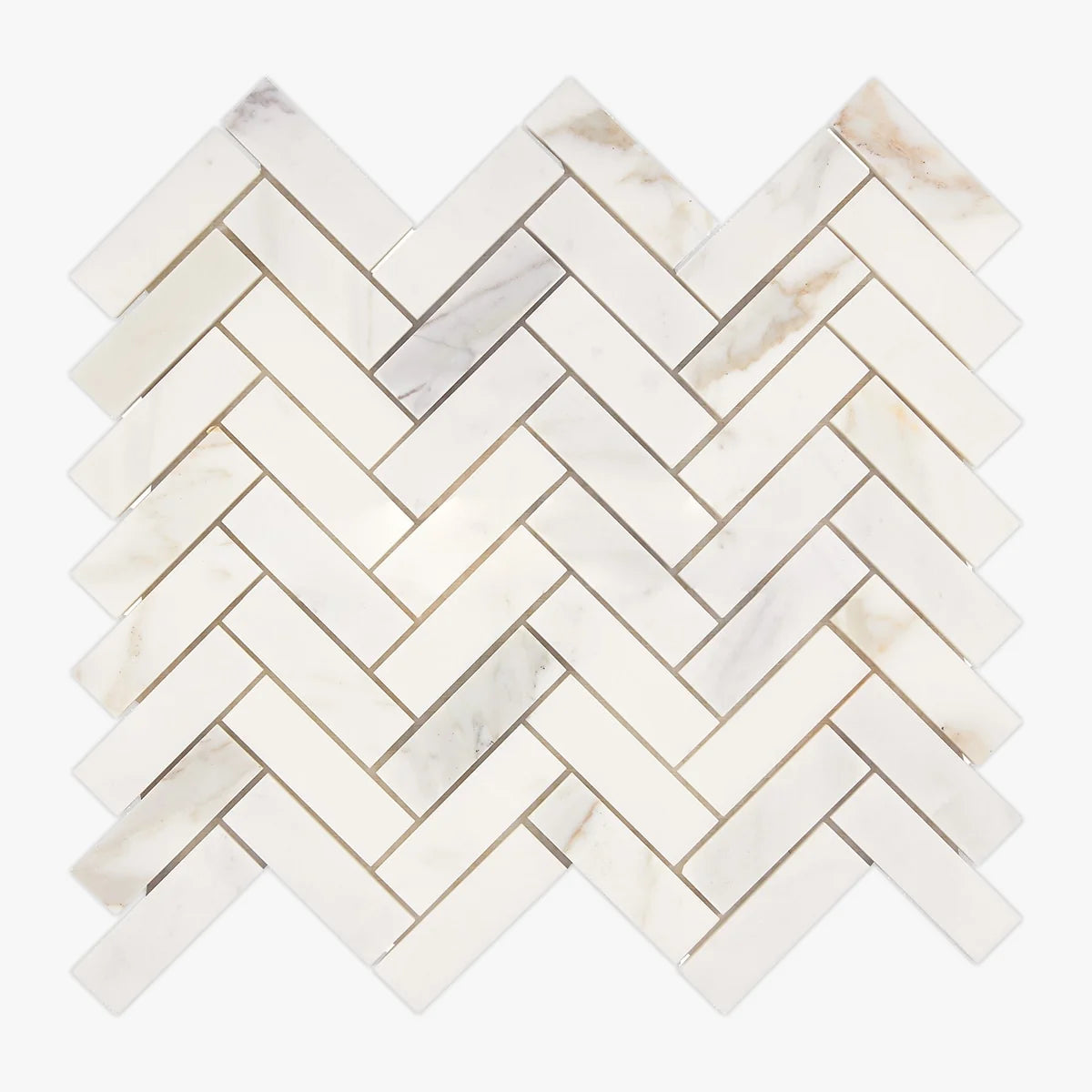 Calacatta Gold Polished Marble White mosaic, primary product image. Premium marble for floors and walls.