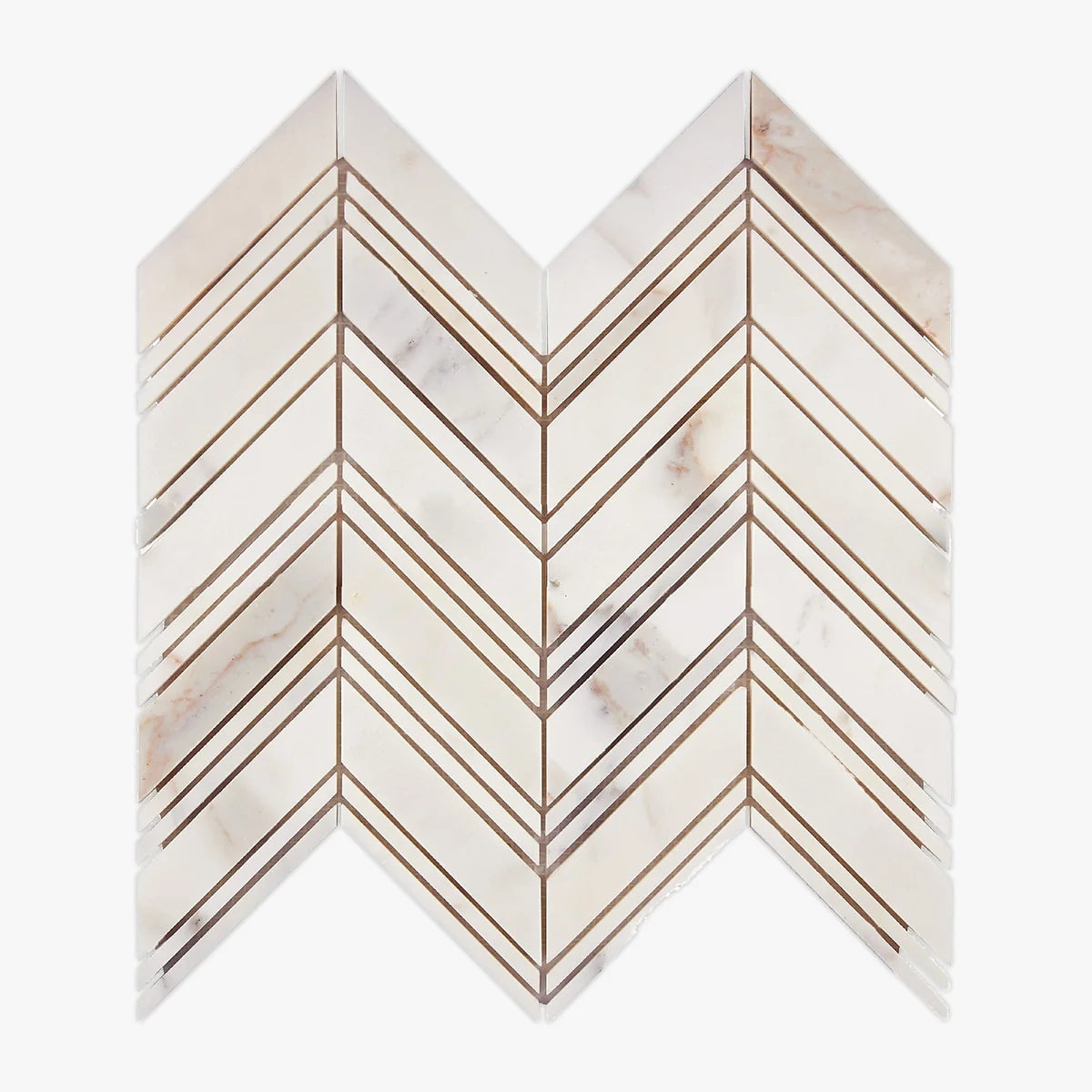Calacatta Gold Polished Marble White mosaic, primary product image. Premium marble for floors and walls.