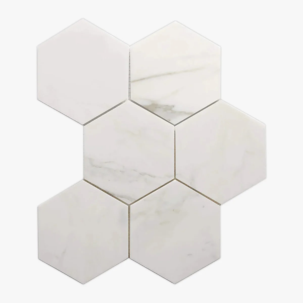 Calacatta Gold Polished Marble White mosaic, primary product image. Premium marble for floors and walls.