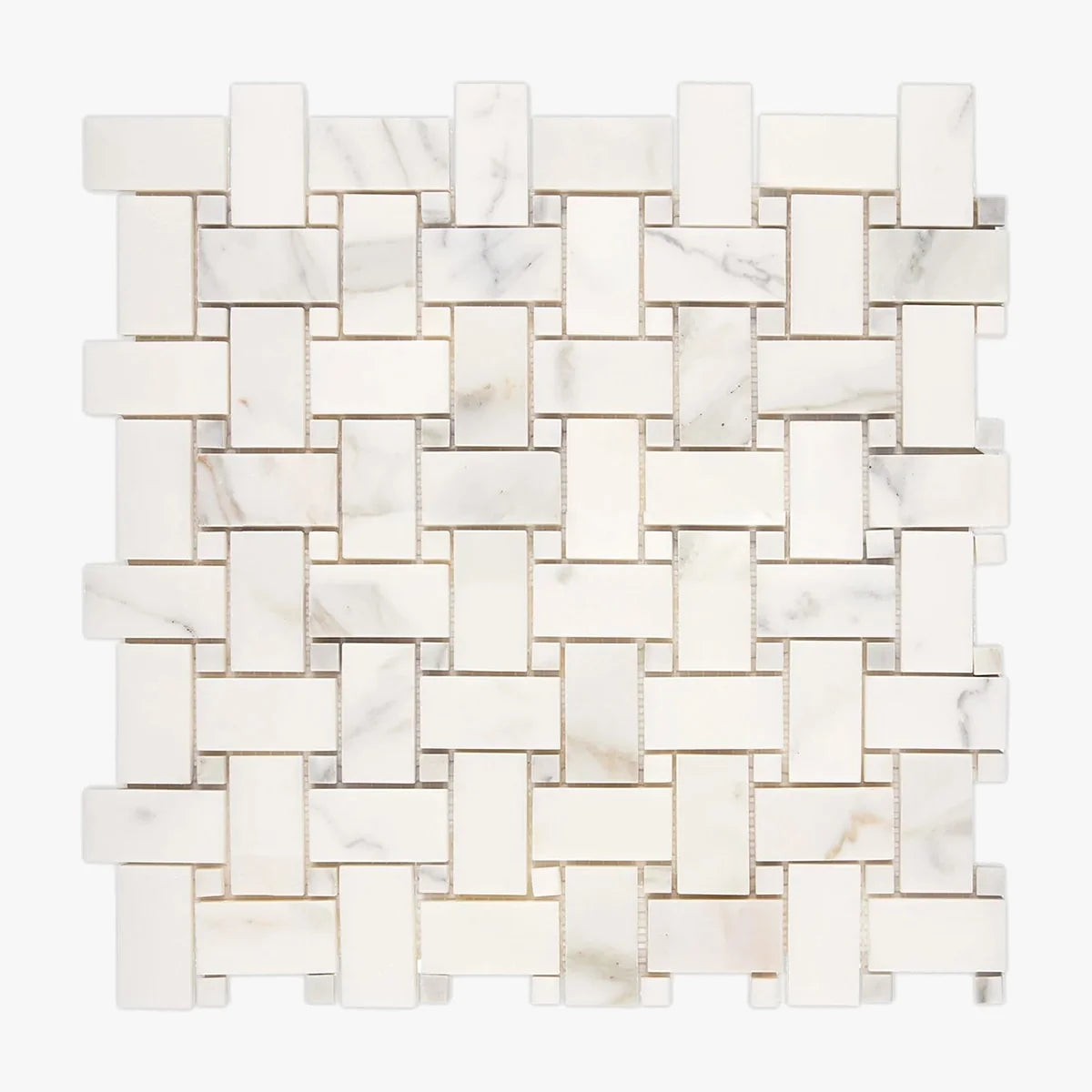 Calacatta Gold Polished Marble White mosaic, primary product image. Premium marble for floors and walls.