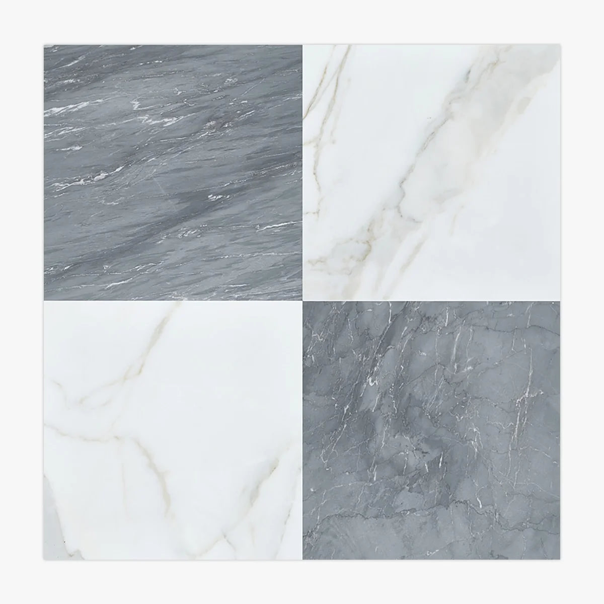 Checkerboard Patterns White checkerboard tile, primary product image. Premium marble for floors and walls.