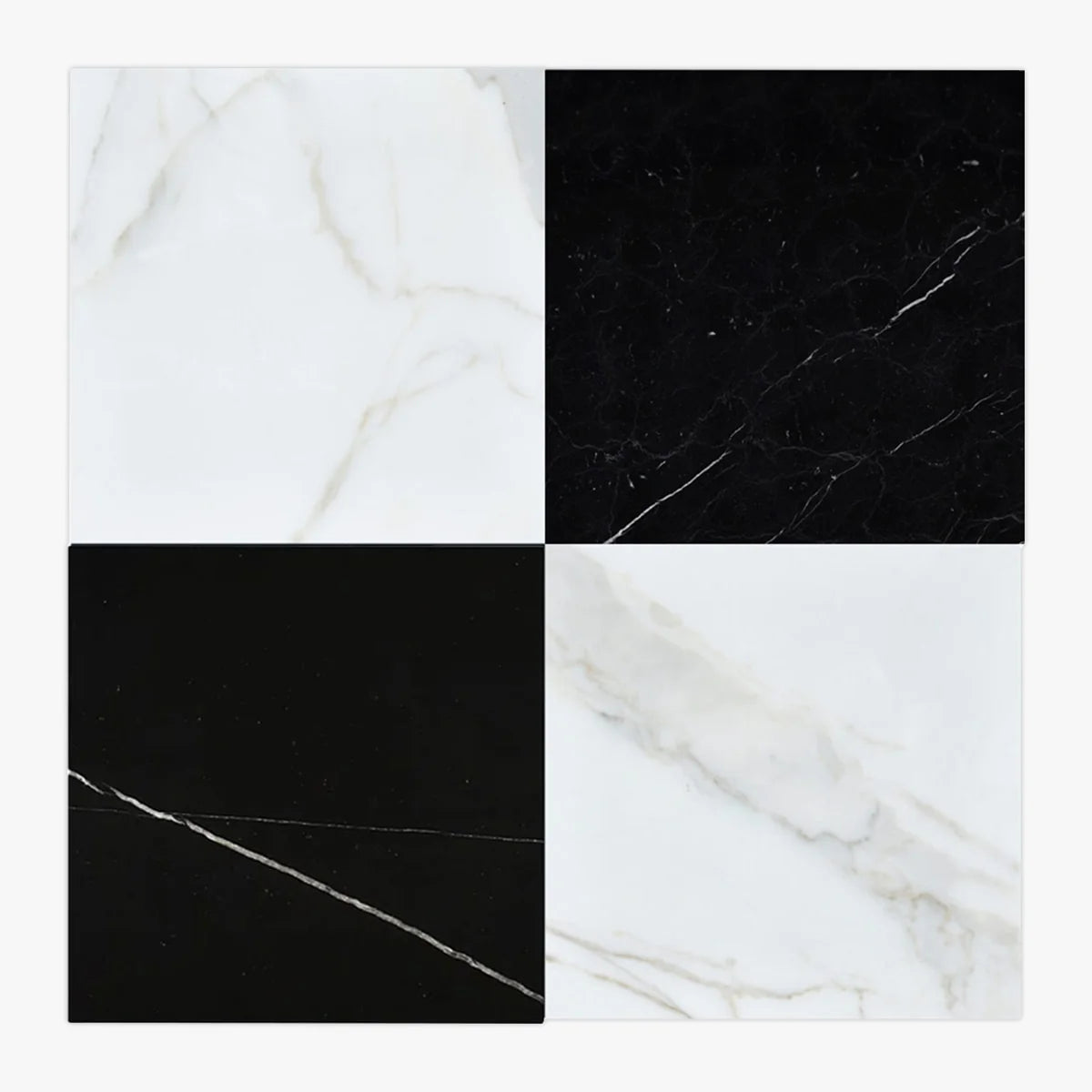 Checkerboard Patterns White checkerboard tile, primary product image. Premium marble for floors and walls.