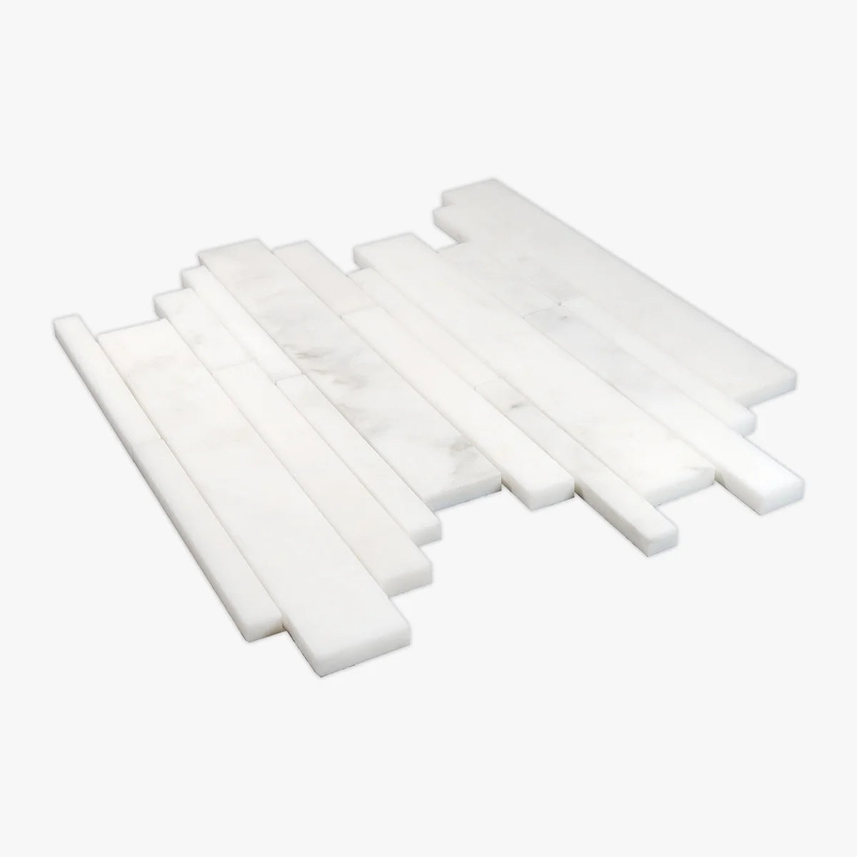 Calacatta Oliva Polished Marble White mosaic, product image. Premium marble for floors and walls.