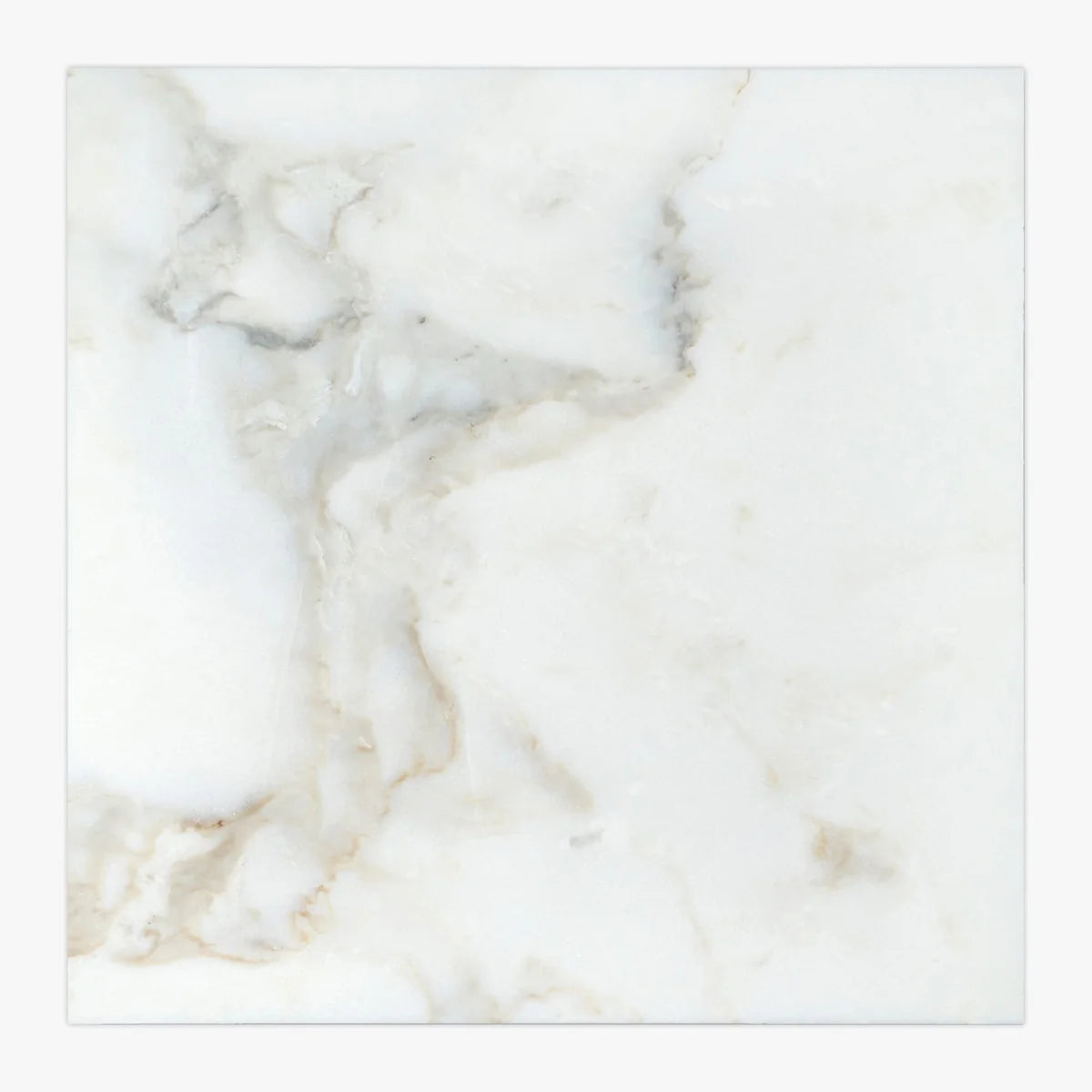 Calacatta Oliva Polished Marble White field tile, alternate product view. Premium marble for floors and walls.