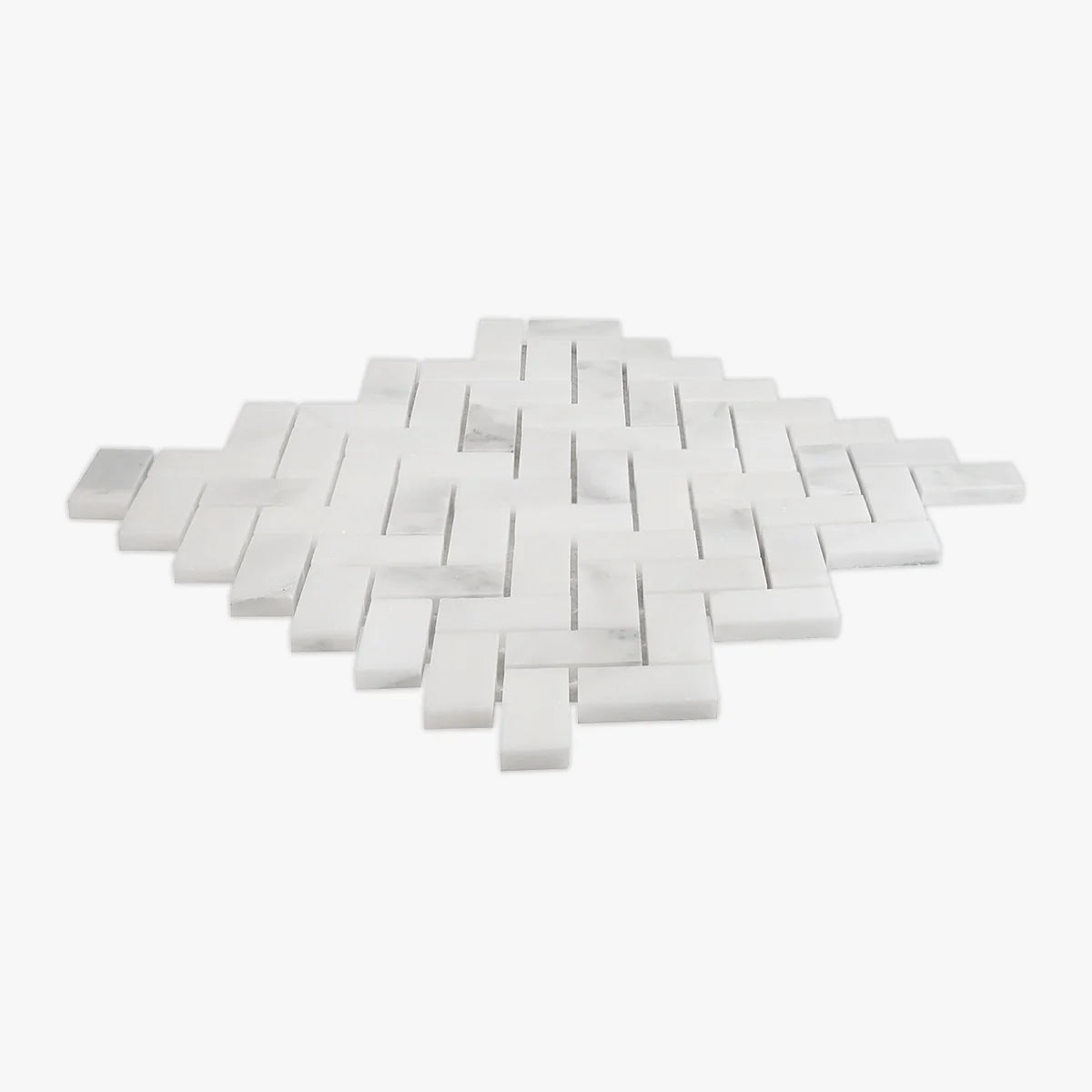 Calacatta Oliva Polished Marble White mosaic, product image. Premium marble for floors and walls.