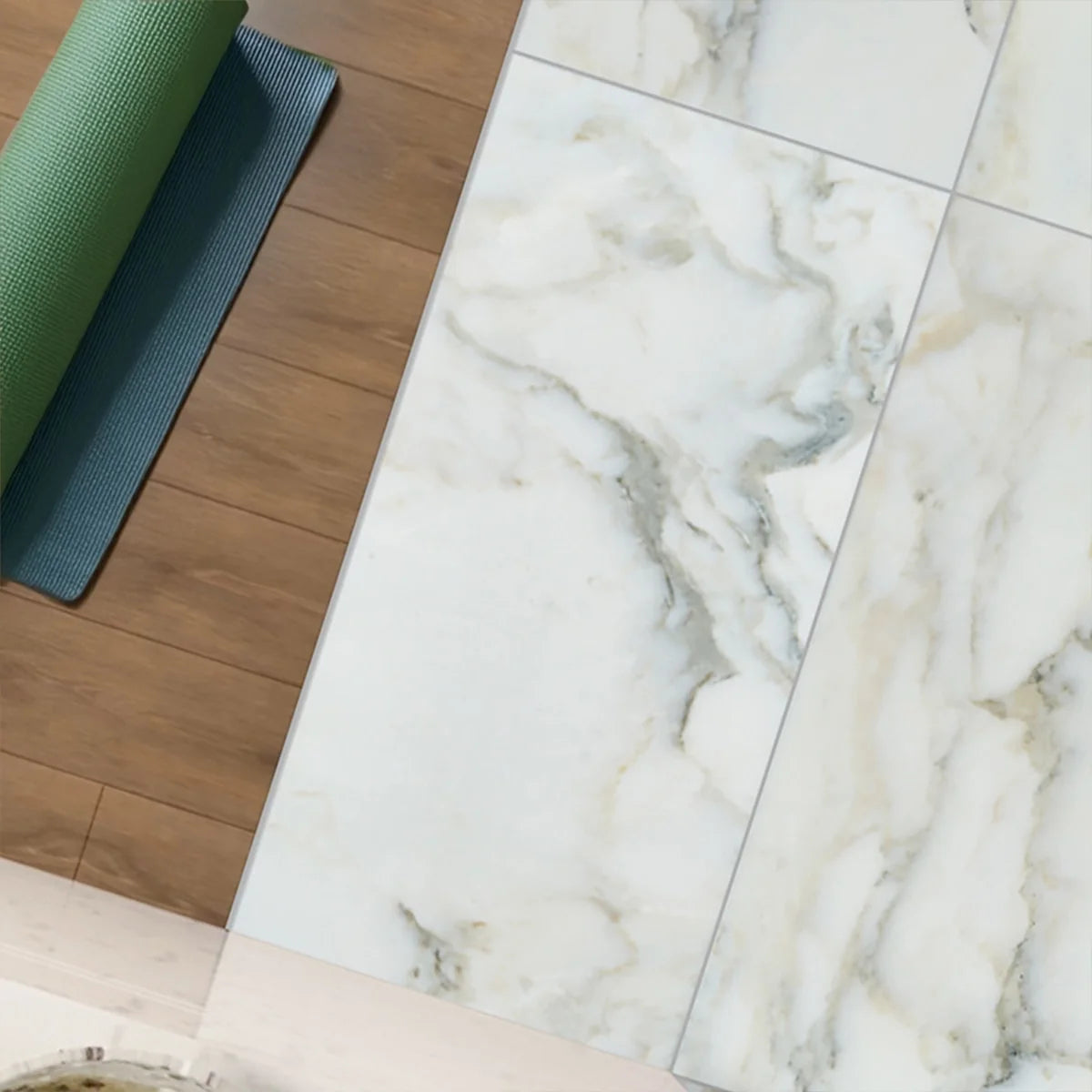 XXL Large Format White field tile, product image. Premium marble for floors and walls.