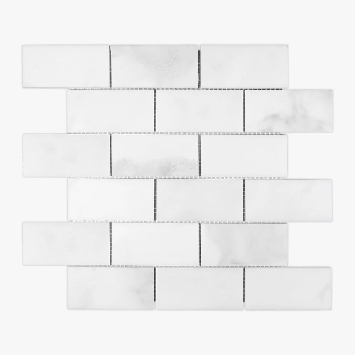 Calacatta Oliva Polished Marble White mosaic, product image. Premium marble for floors and walls.